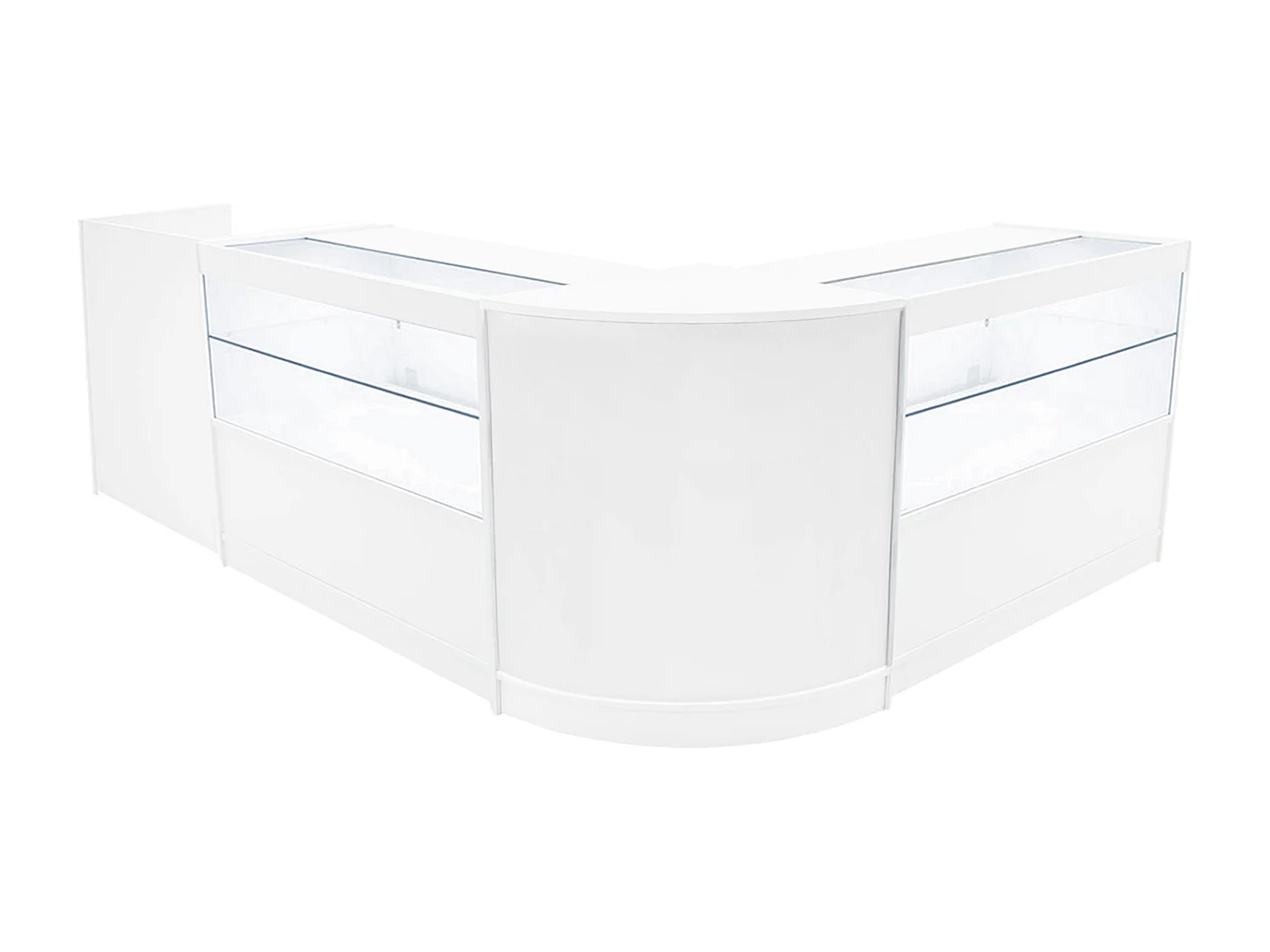 Comptoirs de Vente à LED Ensemble Phoenix - Blanc CM60, 2 x C1200, TB60