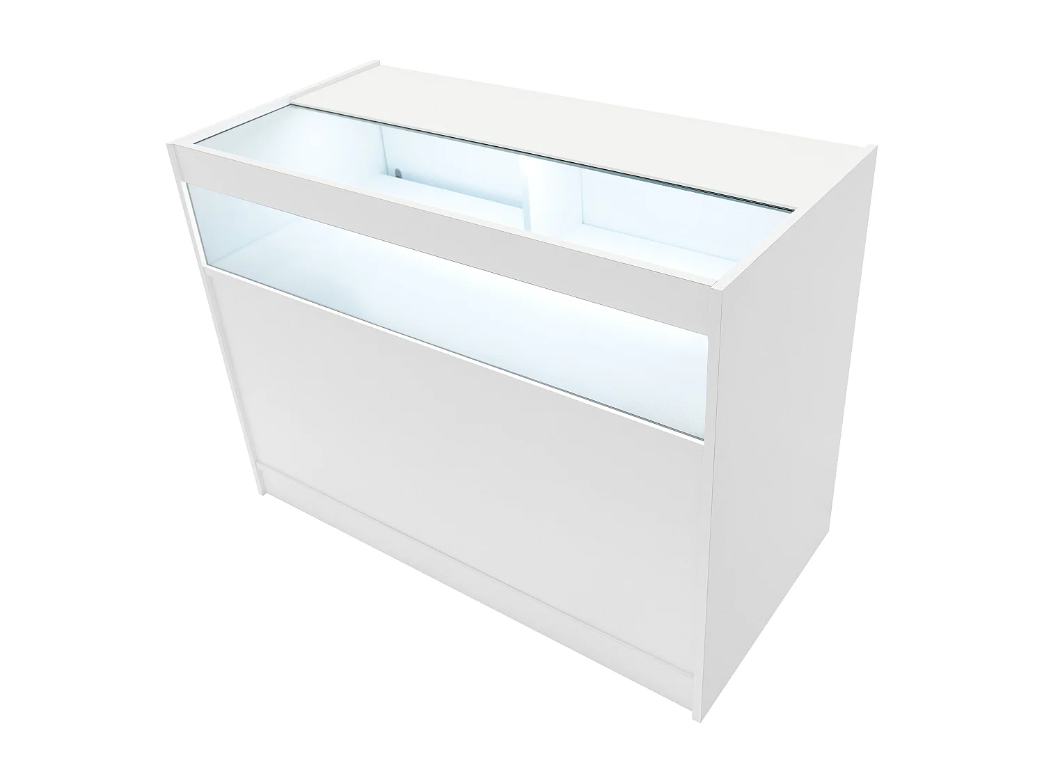 Comptoirs de Vente à LED Ensemble Luna - Blanc CM60, 2 x B1200, TB60