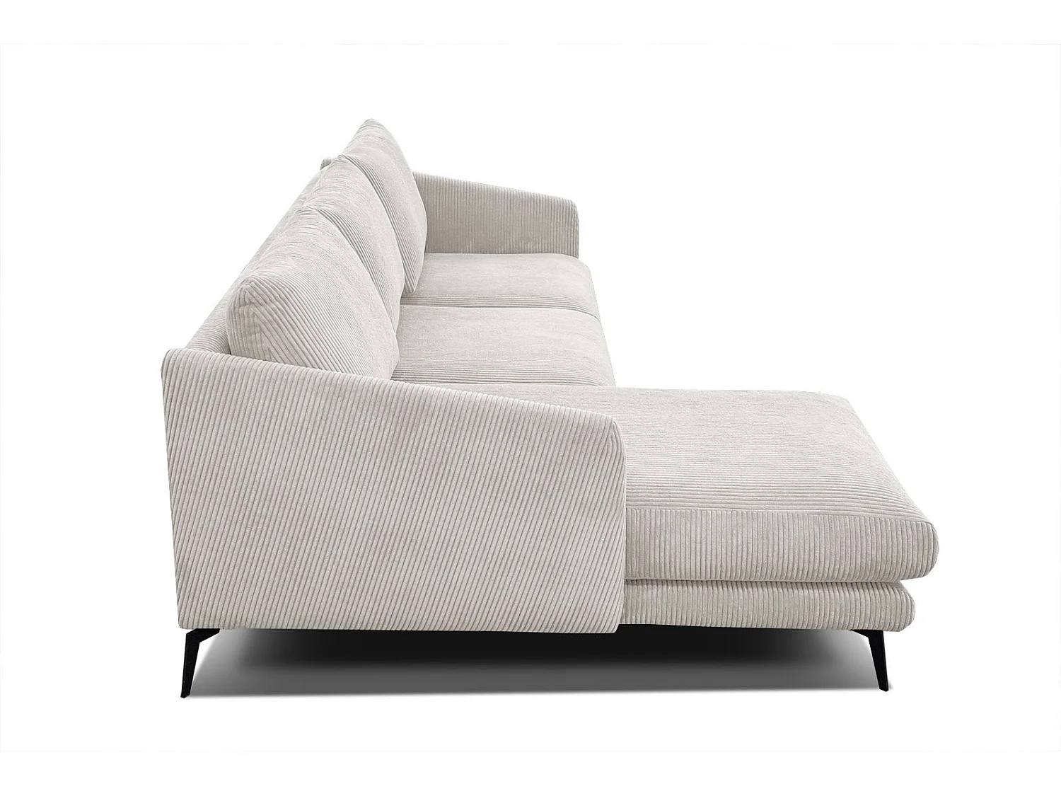 Ecksofa 4-Sitzer links VILT, perlweiß