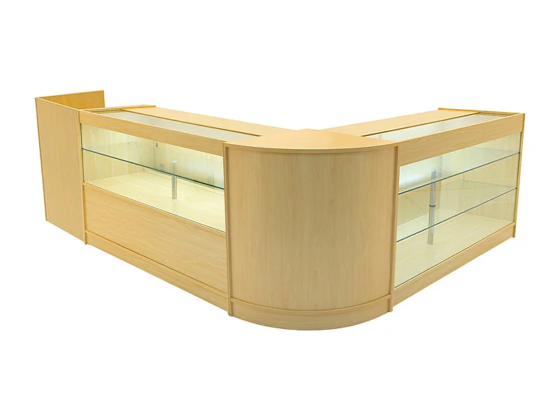 Vega LED Winkel Toonbank Set K1500, C1500, TB60 & CM60 - Esdoorn