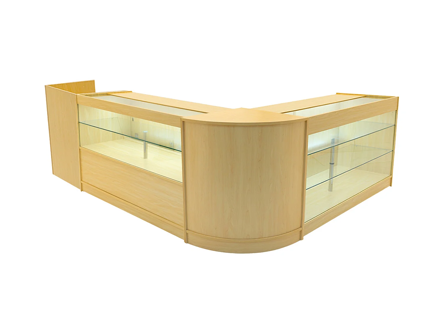 Vega LED Winkel Toonbank Set K1500, C1500, TB60 & CM60 - Esdoorn