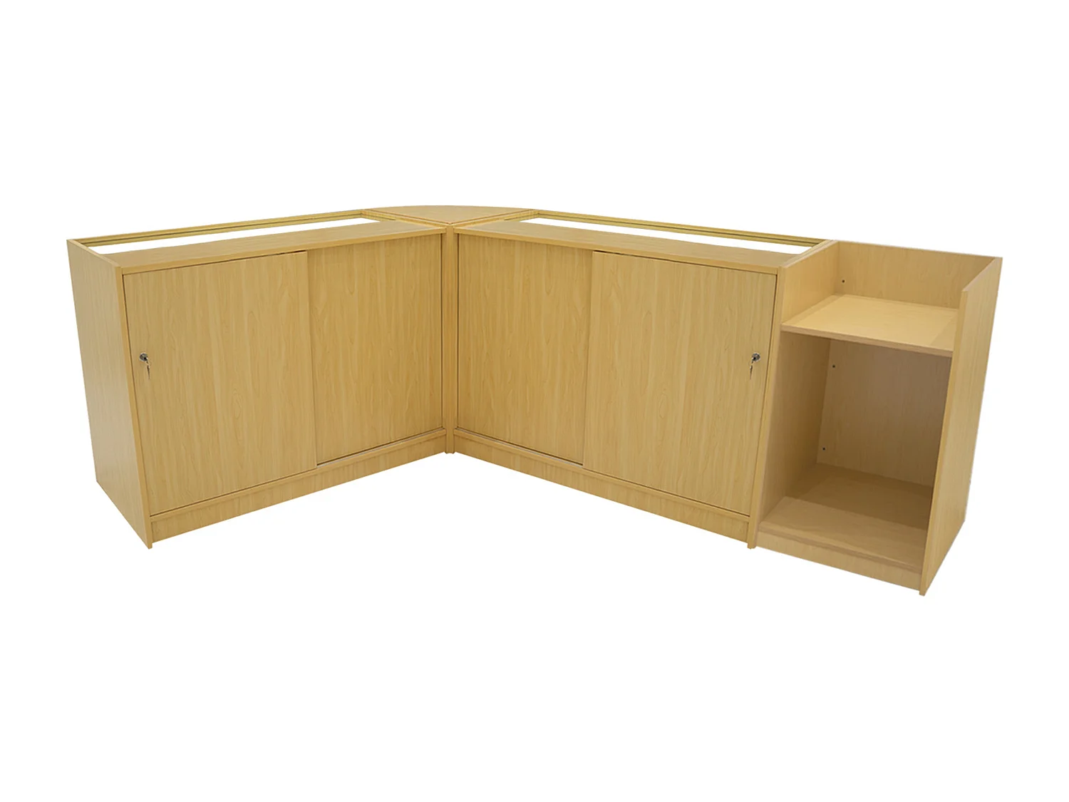 Vega LED Winkel Toonbank Set K1500, C1500, TB60 & CM60 - Esdoorn