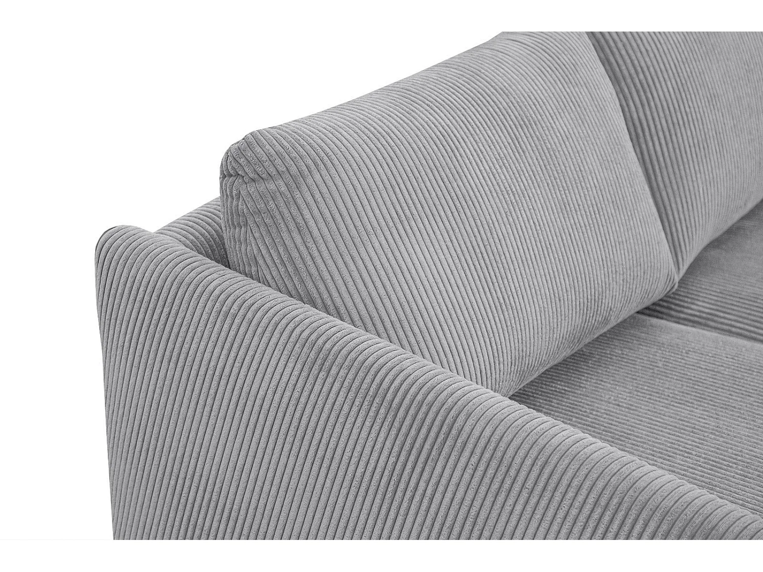 CANAPÉ D'ANGLE VILT 4 places, tissu gris clair