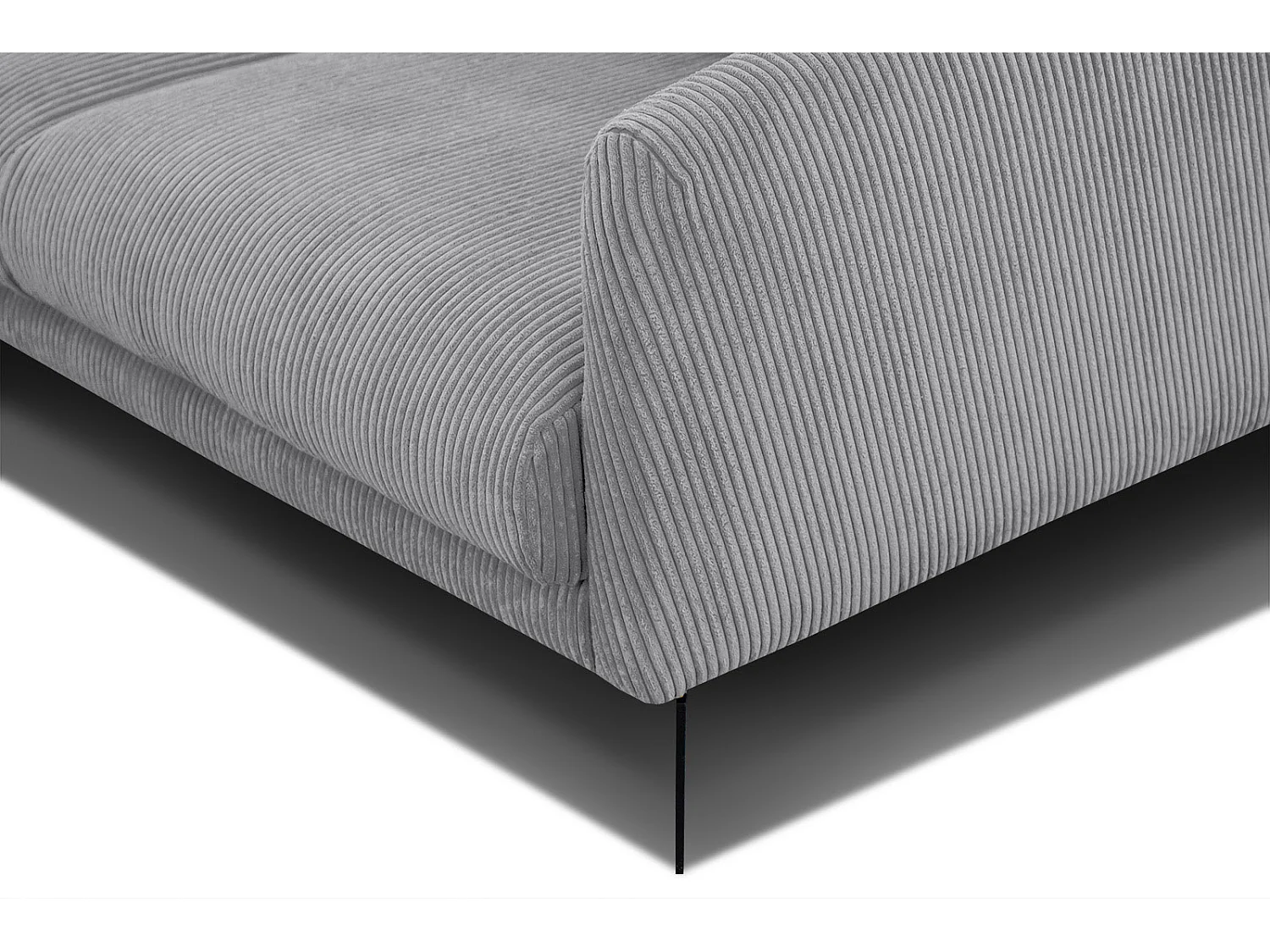 CANAPÉ D'ANGLE VILT 4 places, tissu gris clair