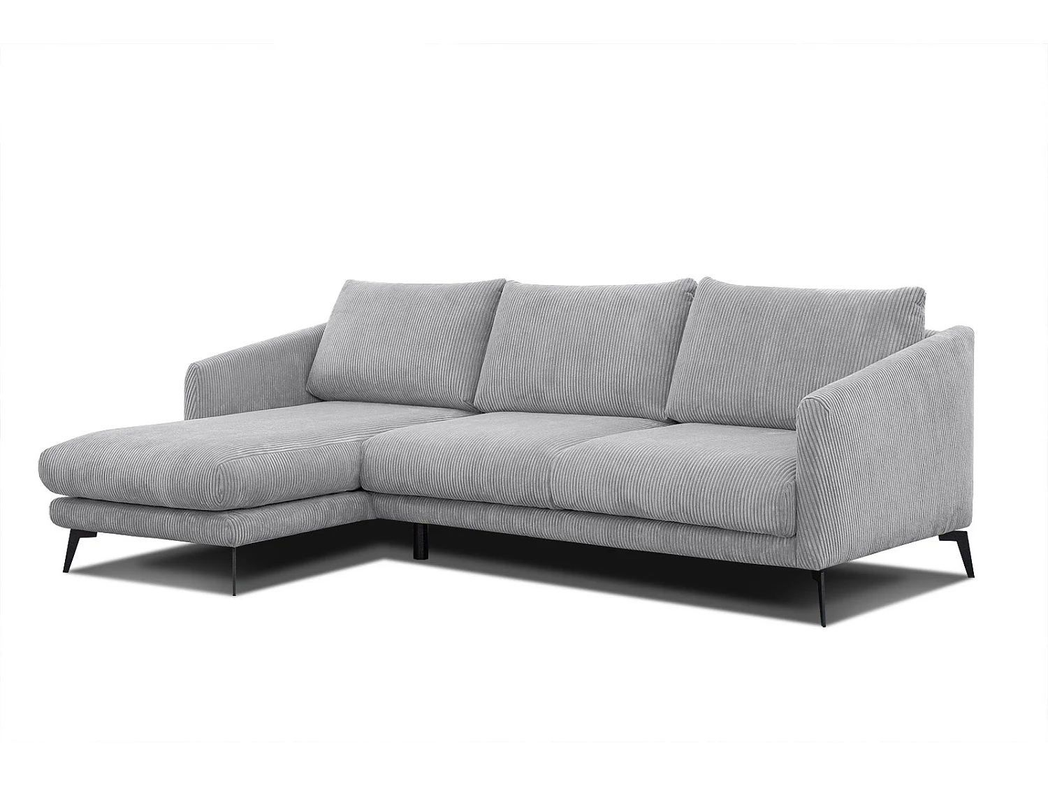 Ecksofa 4-Sitzer links VILT, hellgrau