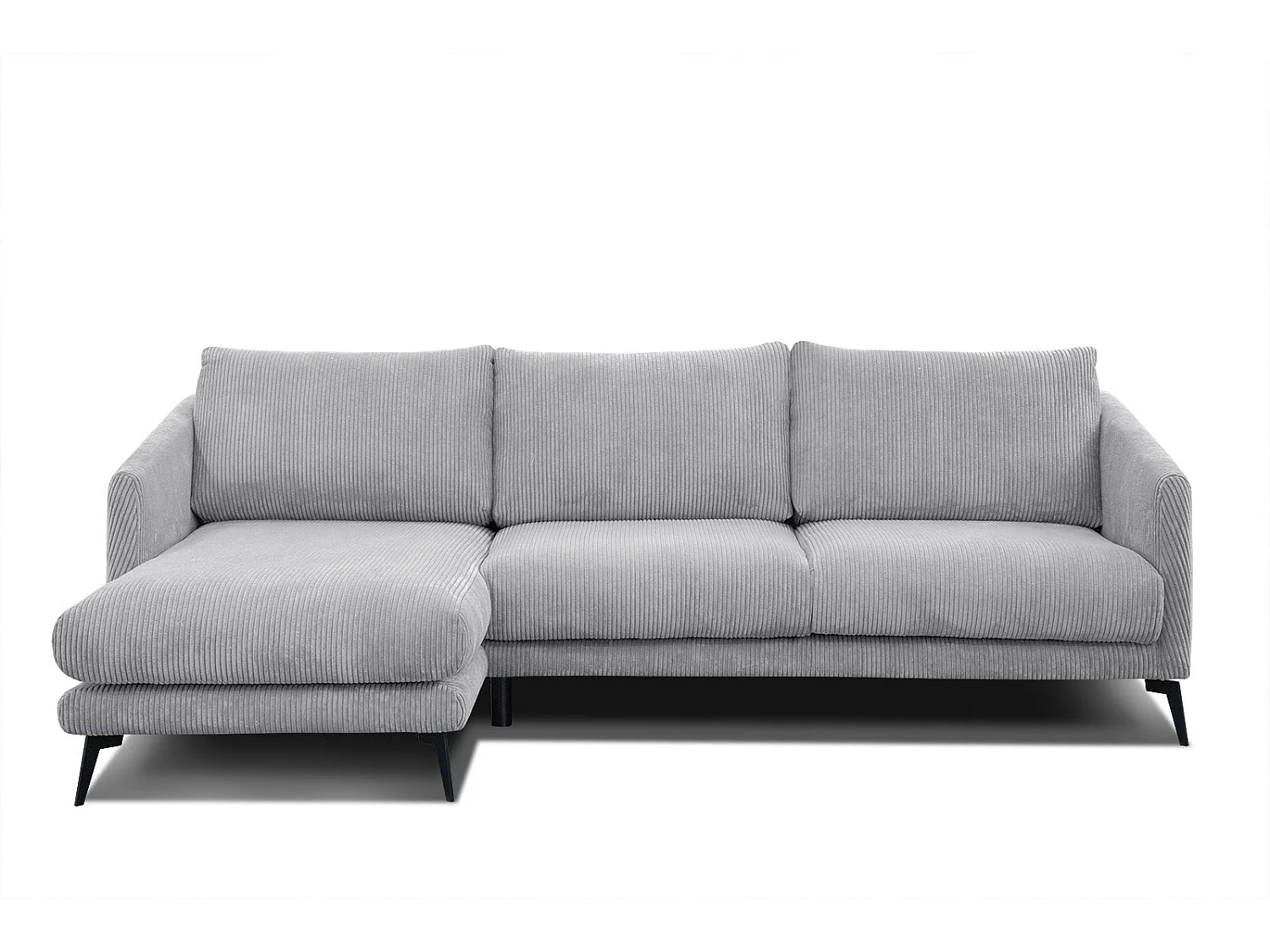 Ecksofa 4-Sitzer links VILT, hellgrau