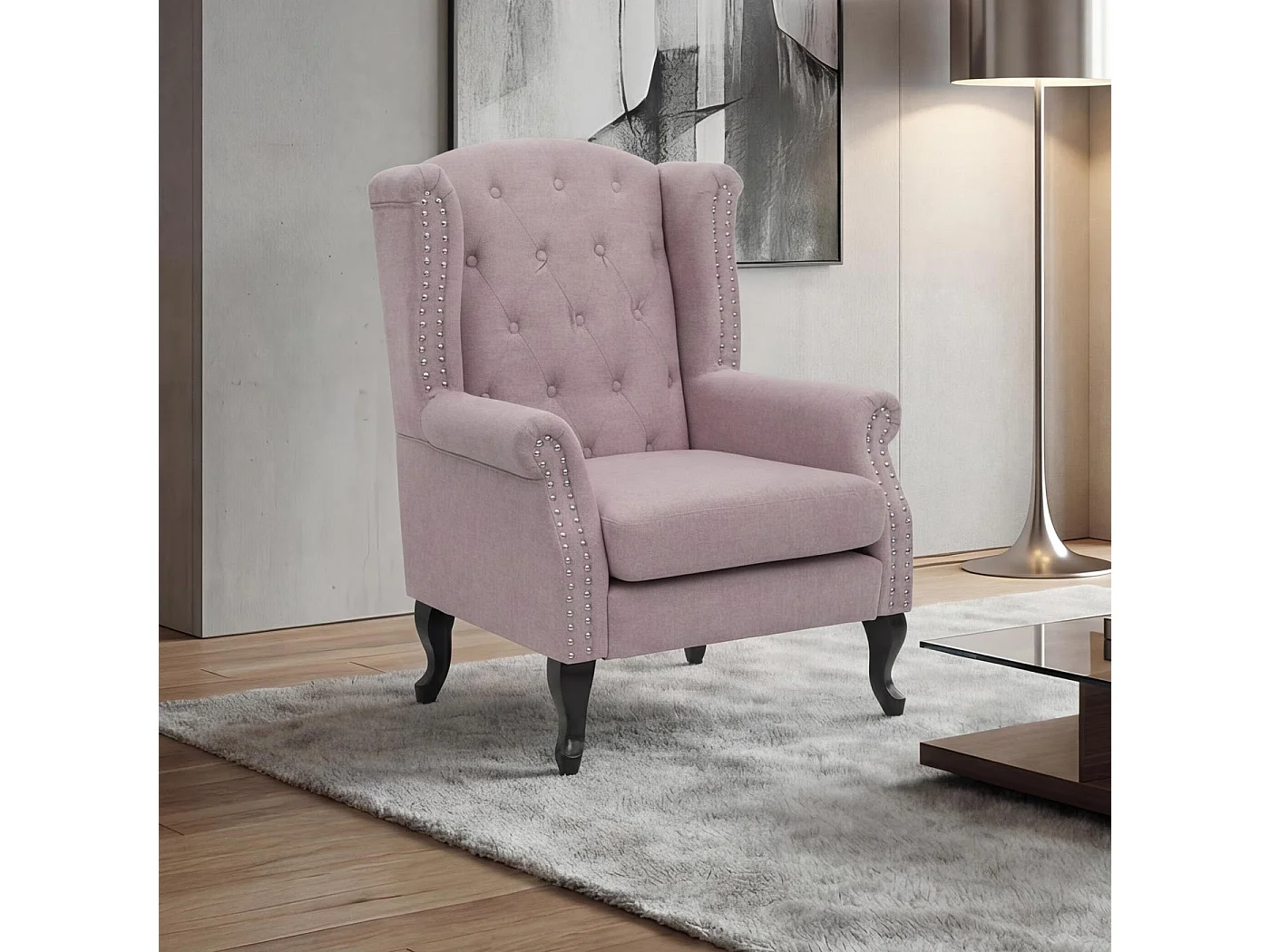 Relaxsessel Oxford, Hellrosa ohne Ottomane