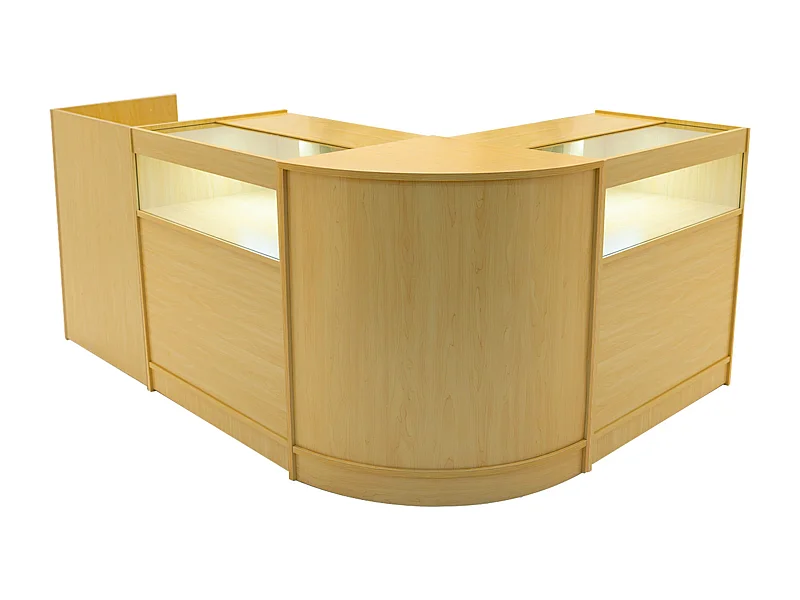 Luna LED Verkaufstheken-Set CM60 + B900 (2 Stück)+ TB60 – Ahorn