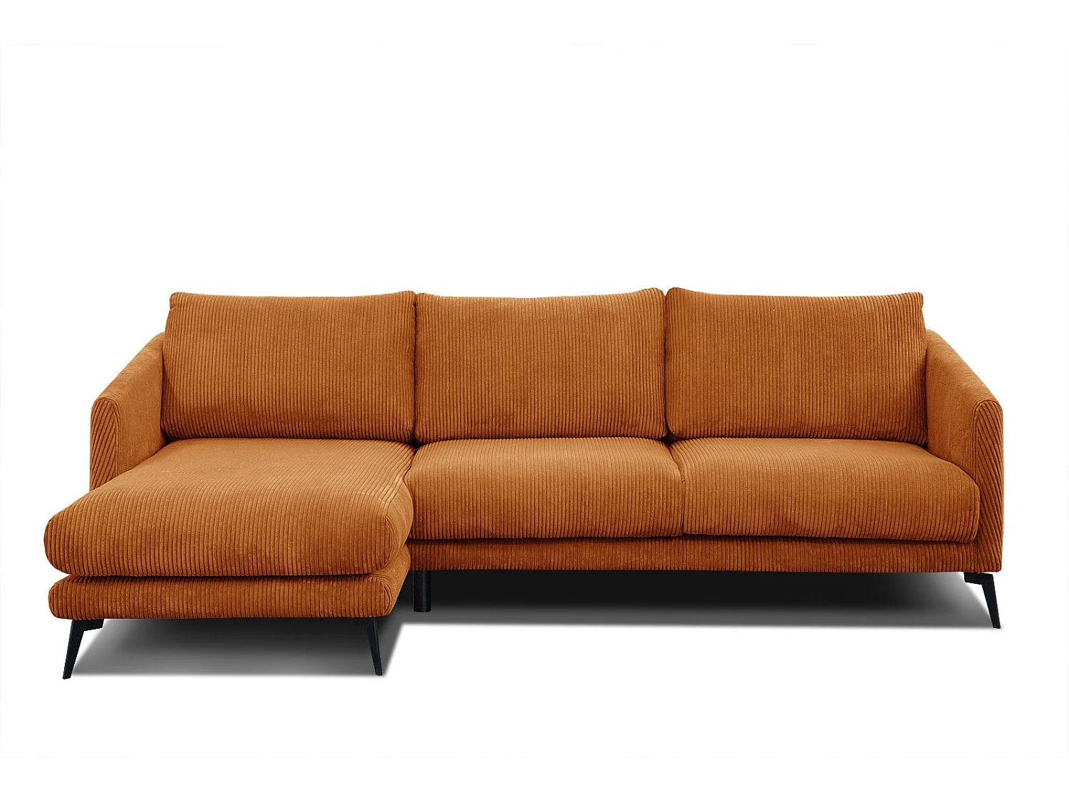 Ecksofa 4-Sitzer links VILT, orange
