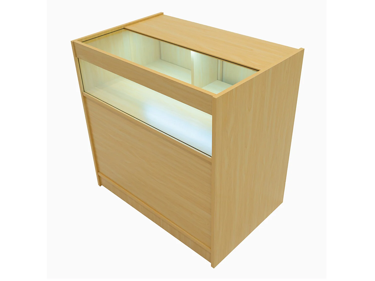 Polaris LED Verkaufstheken-Set CM60 + B900 + K900 + TB60 – Ahorn