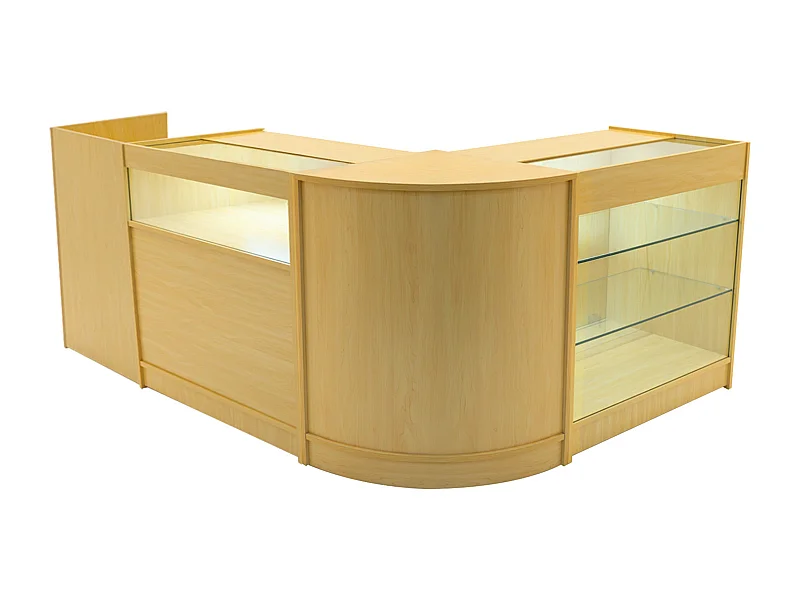 Polaris LED Verkaufstheken-Set CM60 + B900 + K900 + TB60 – Ahorn