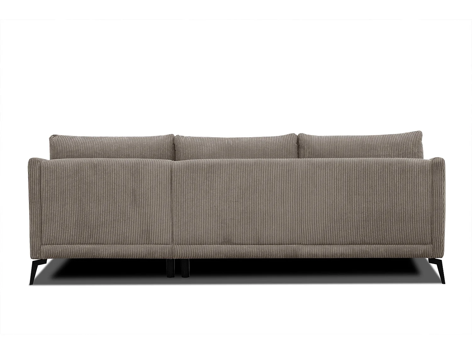 CANAPÉ D'ANGLE VILT 4 places, tissu taupe