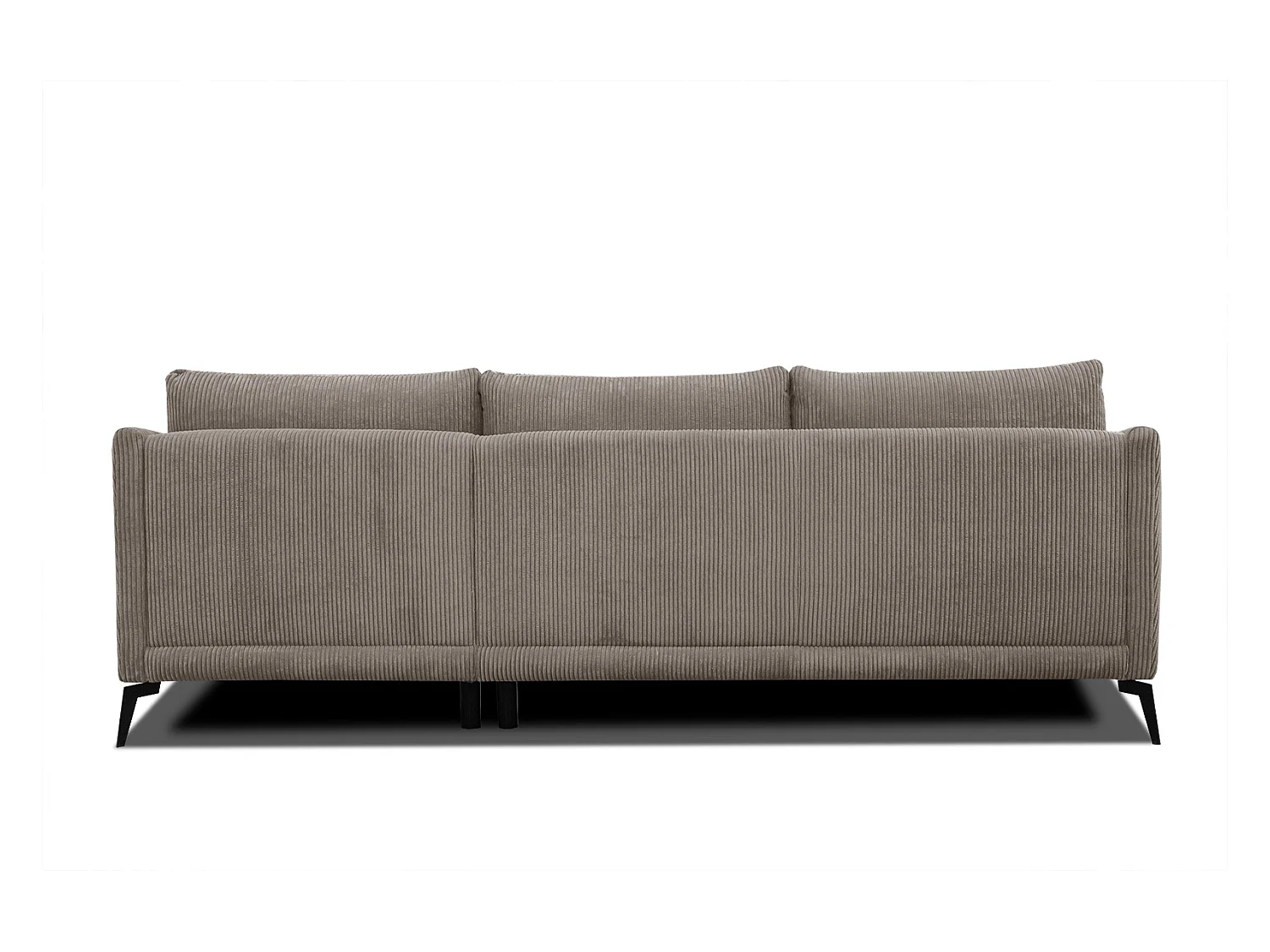 CANAPÉ D'ANGLE VILT 4 places, tissu taupe