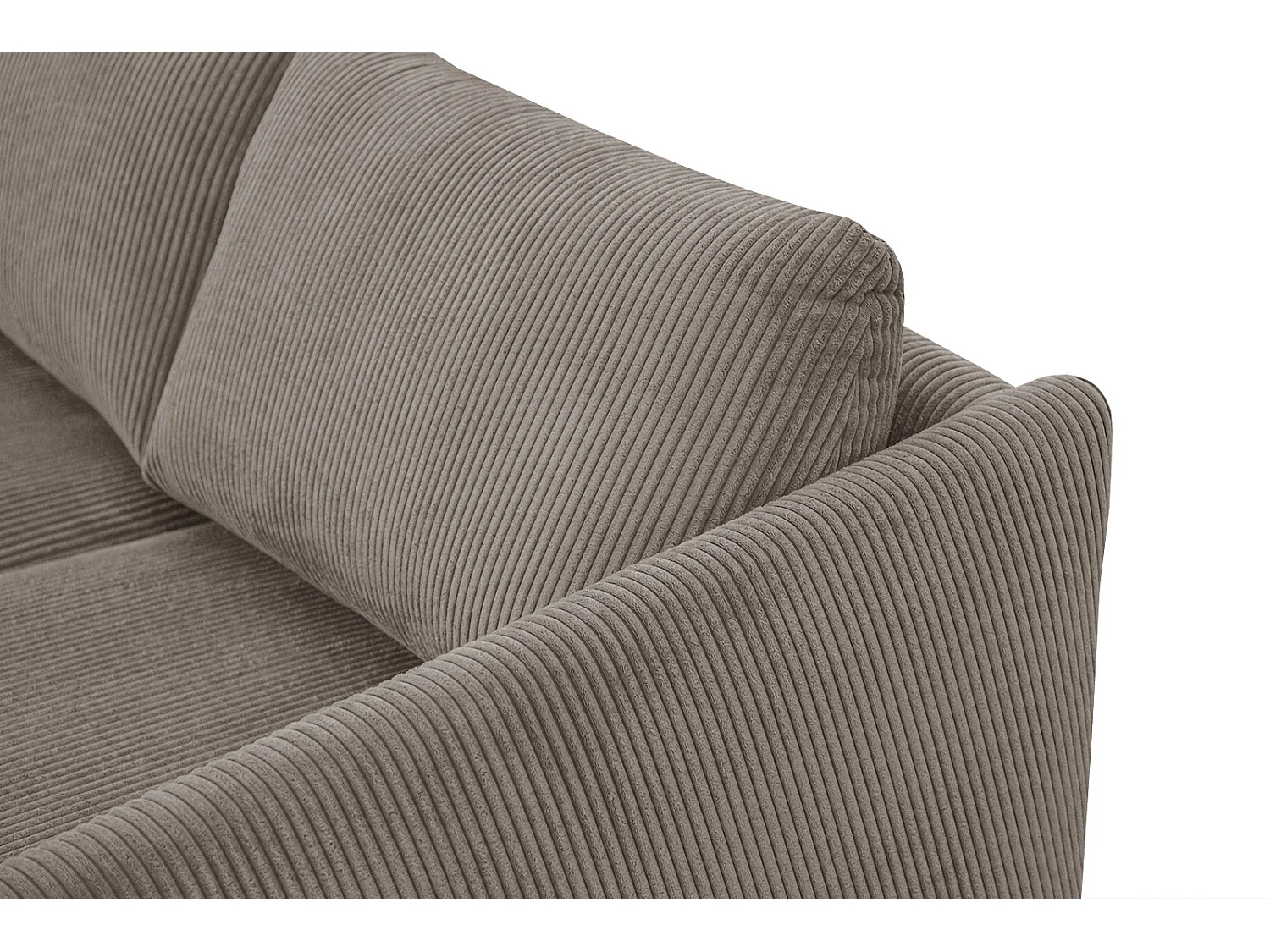 Canapé d'angle 4 places en tissu taupe VILT