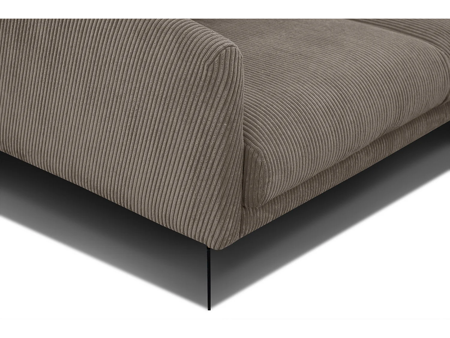 Canapé d'angle 4 places en tissu taupe VILT