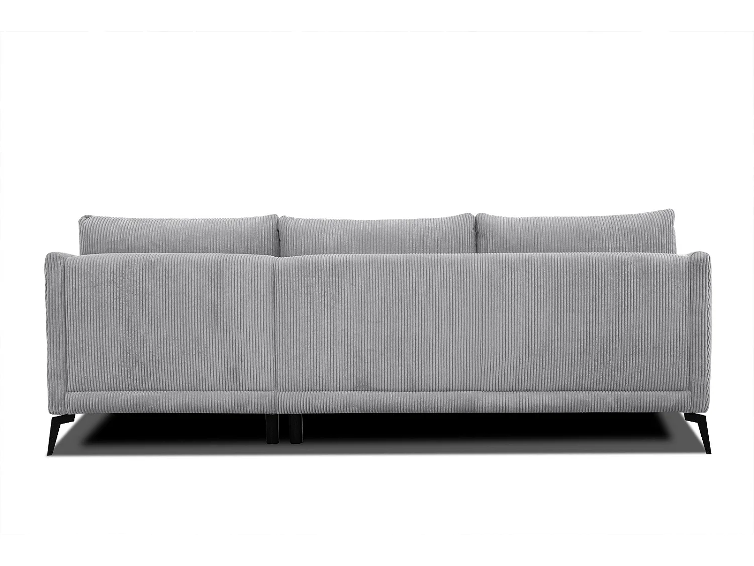 CANAPÉ D'ANGLE VILT 4 places, tissu gris clair