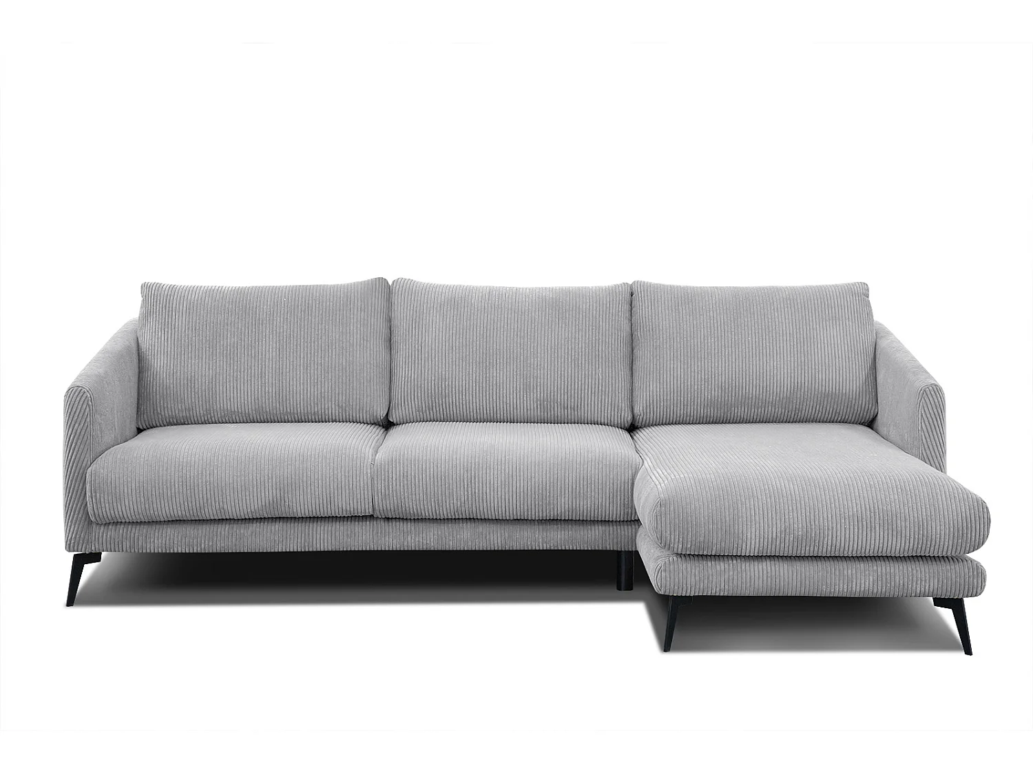 Ecksofa 4-Sitzer rechts VILT, hellgrau