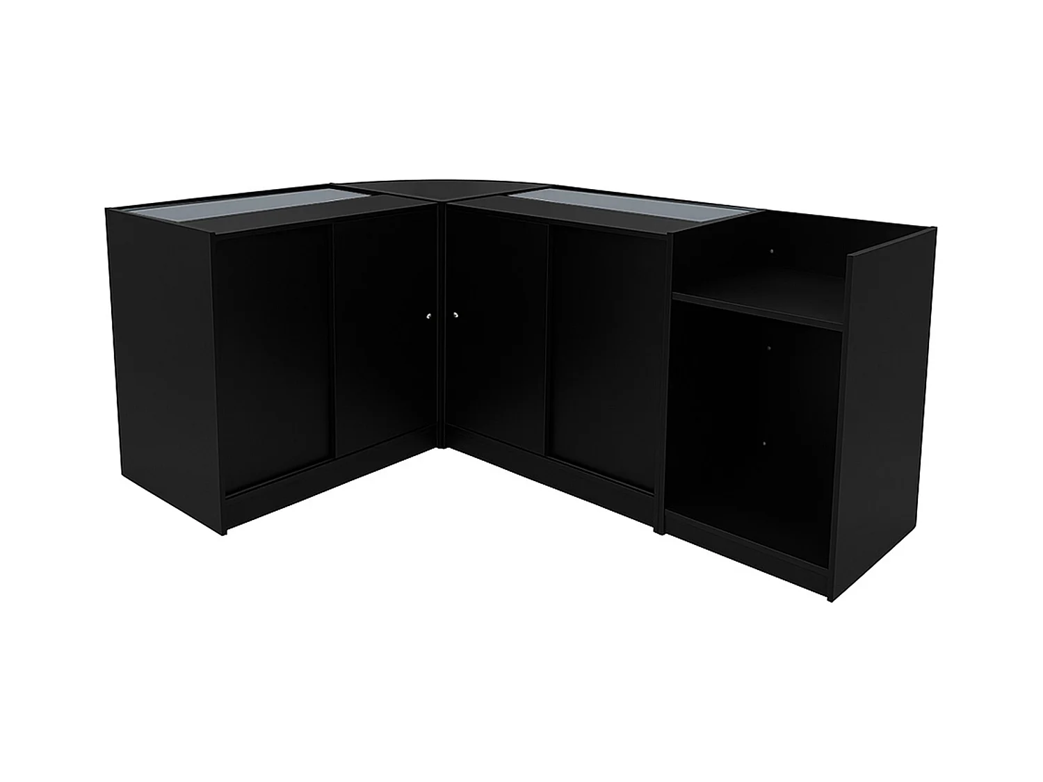 Luna LED Winkel Toonbank Set CM60, TB60 & 2 x B900 - Zwart