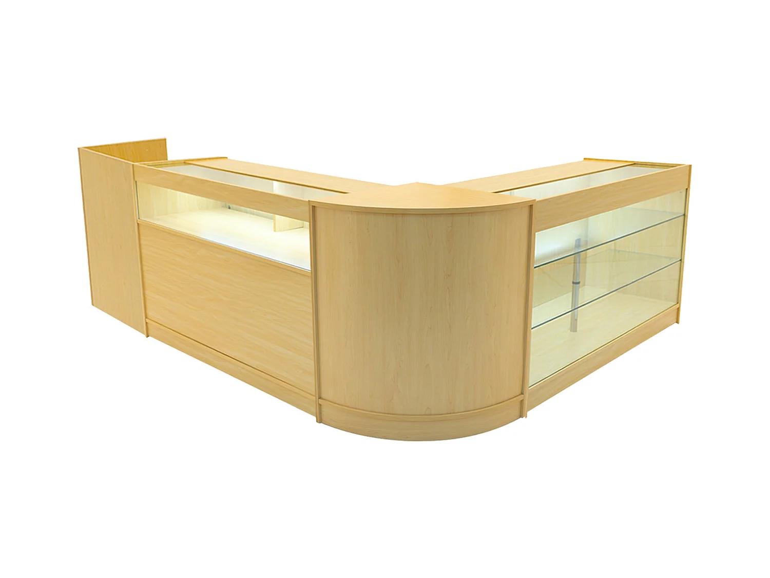 Polaris LED Winkel Toonbank Set K1500, B1500, TB60 & CM60 - Esdoorn