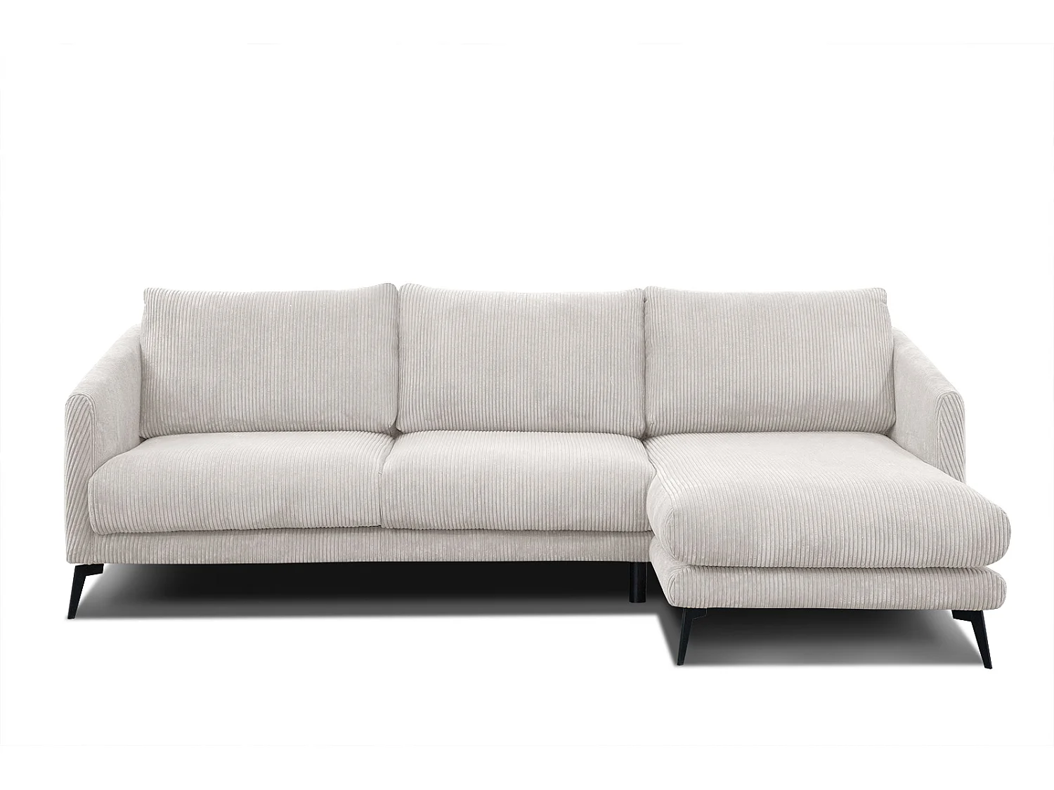 Ecksofa 4-Sitzer rechts VILT, perlweiß