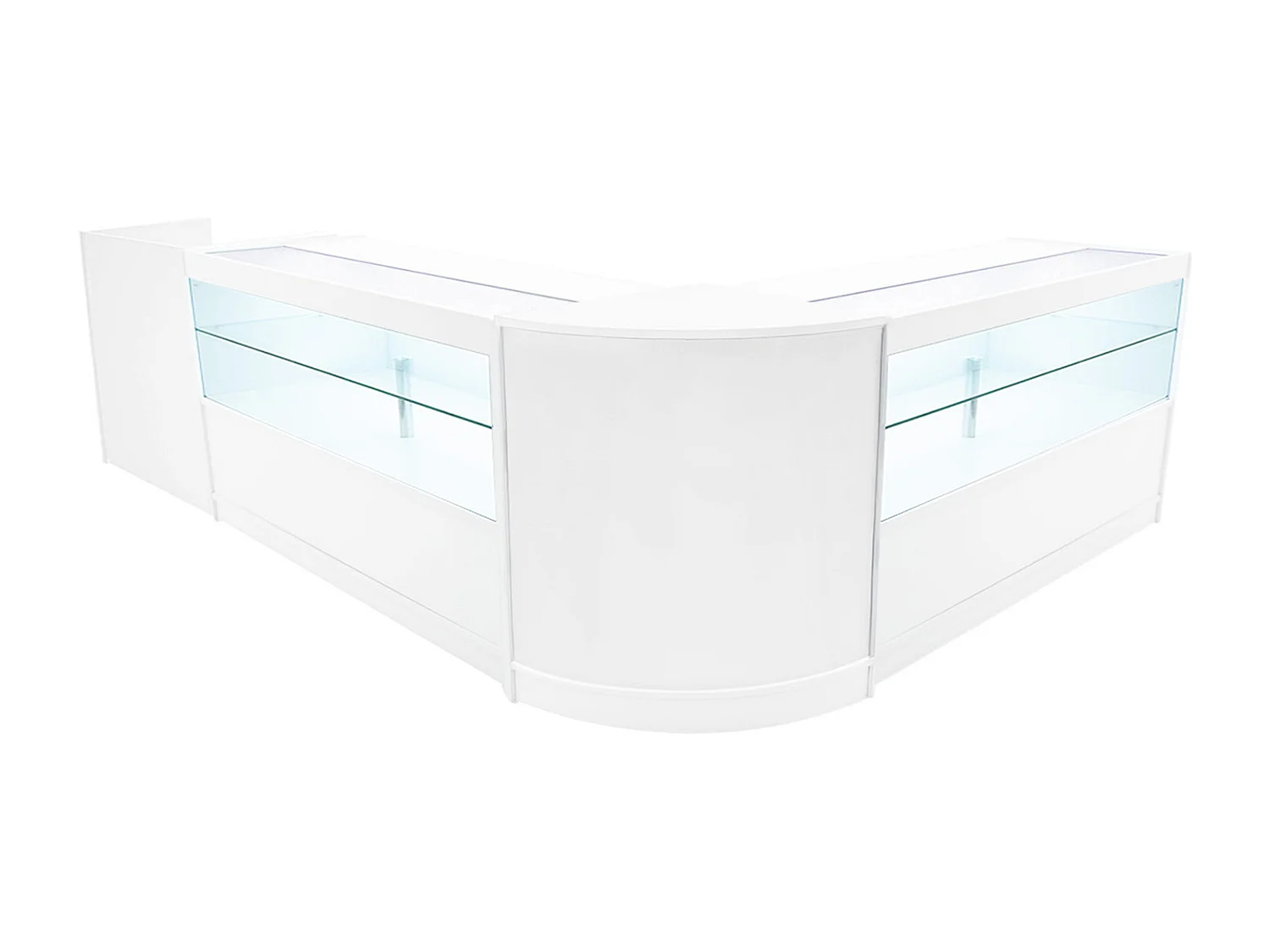 Comptoirs de Vente à LED Ensemble Phoenix - Blanc CM60, 2 x C1500, TB60