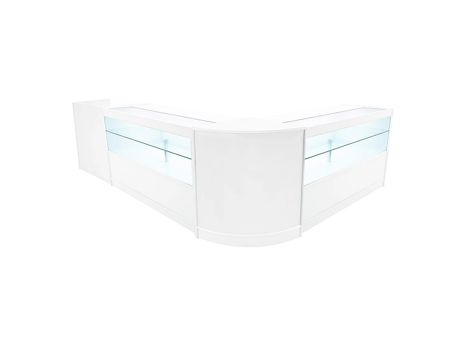 Comptoirs de Vente à LED Ensemble Phoenix - Blanc CM60, 2 x C1500, TB60