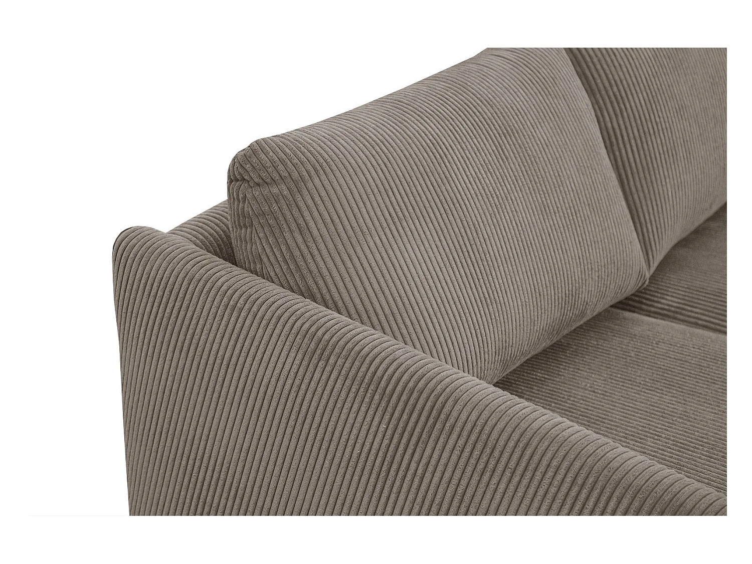CANAPÉ D'ANGLE VILT 4 places, tissu taupe