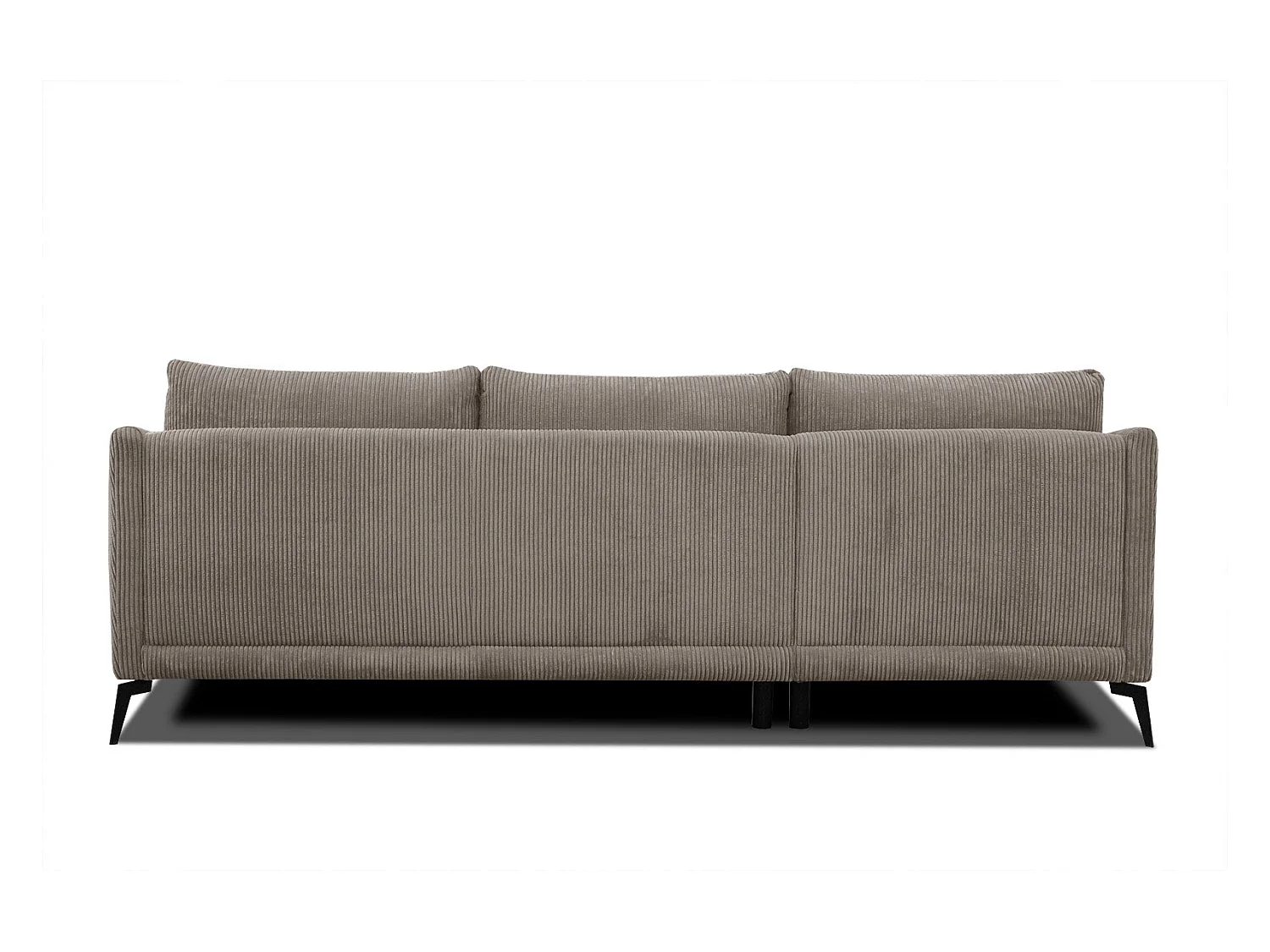 CANAPÉ D'ANGLE VILT 4 places, tissu taupe