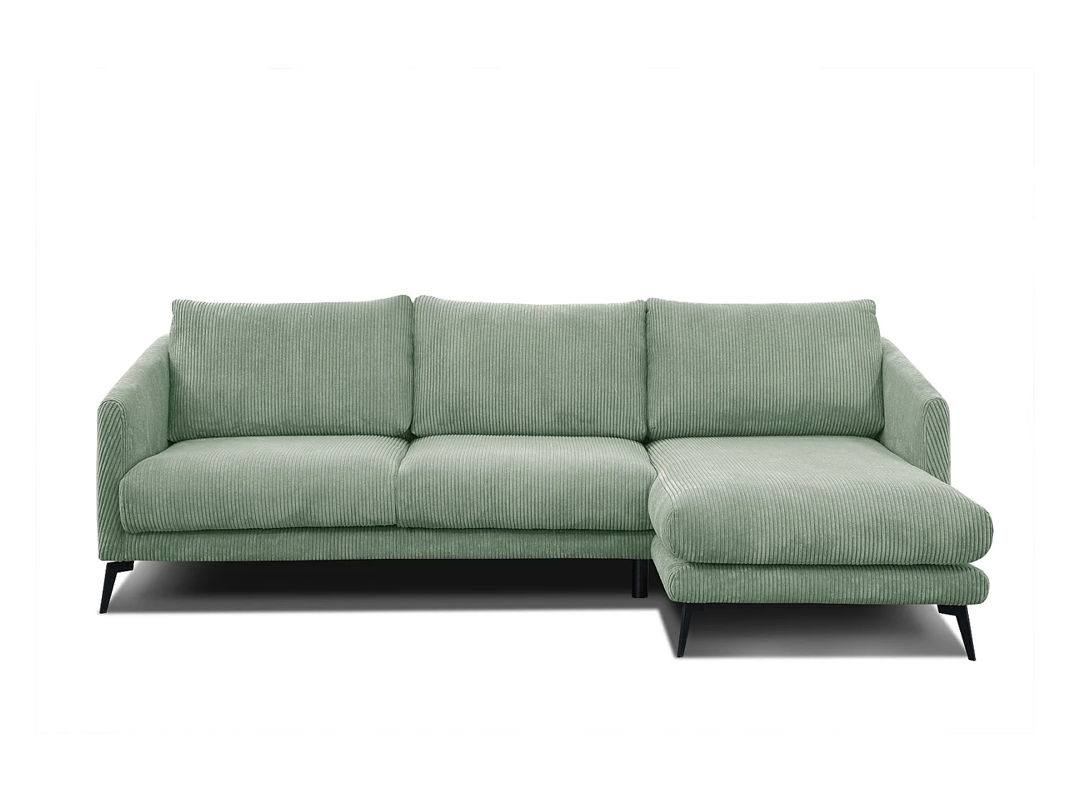 CANAPÉ D'ANGLE VILT 4 places, tissu sauge