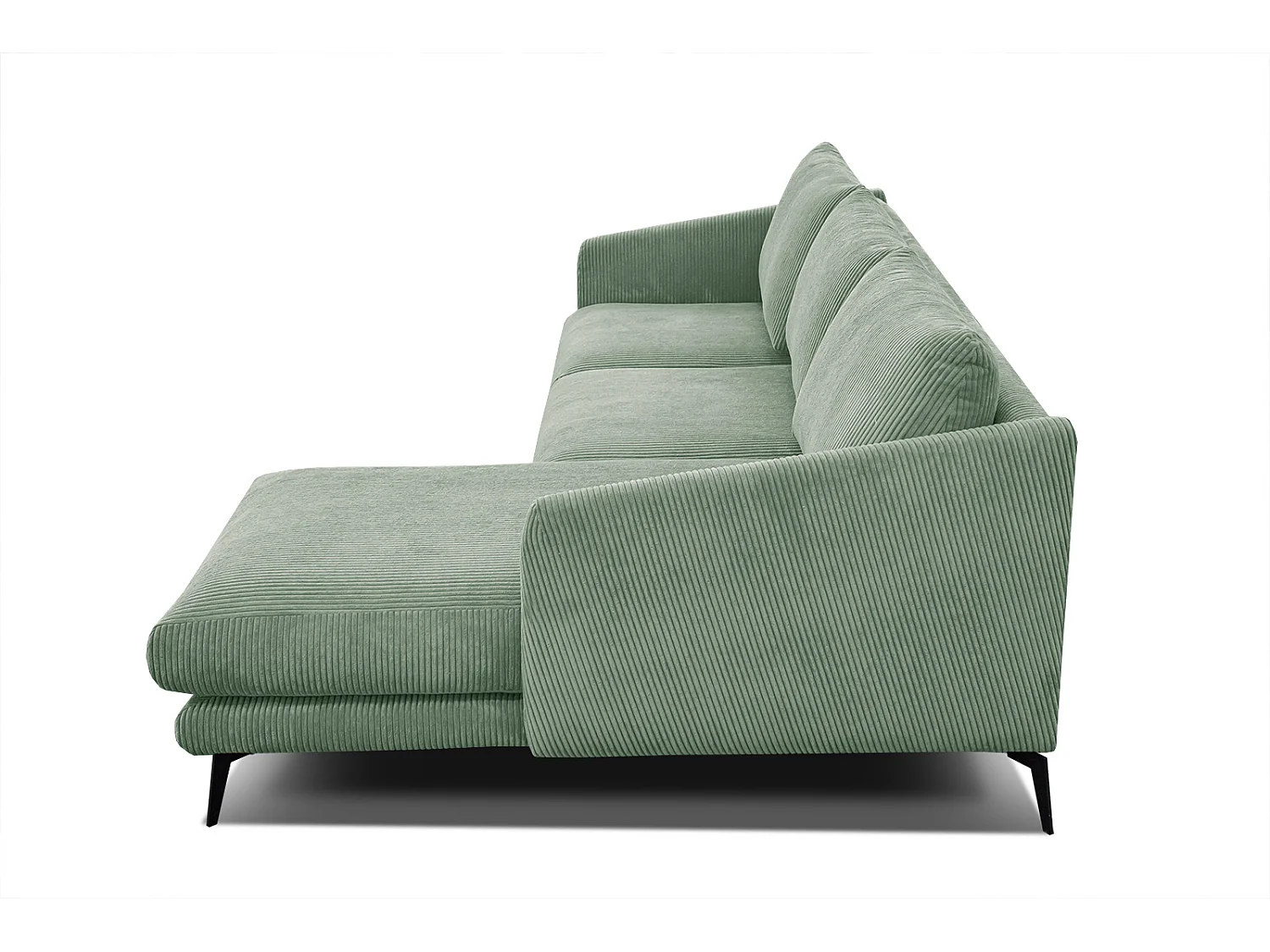 CANAPÉ D'ANGLE VILT 4 places, tissu sauge