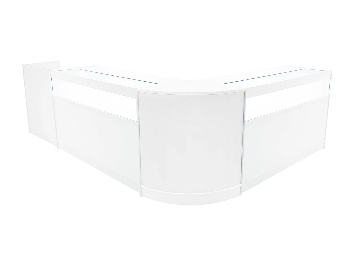 Luna LED Verkaufstheken-Set CM60 + B1500 (2 Stück)+ TB60 – Weiß