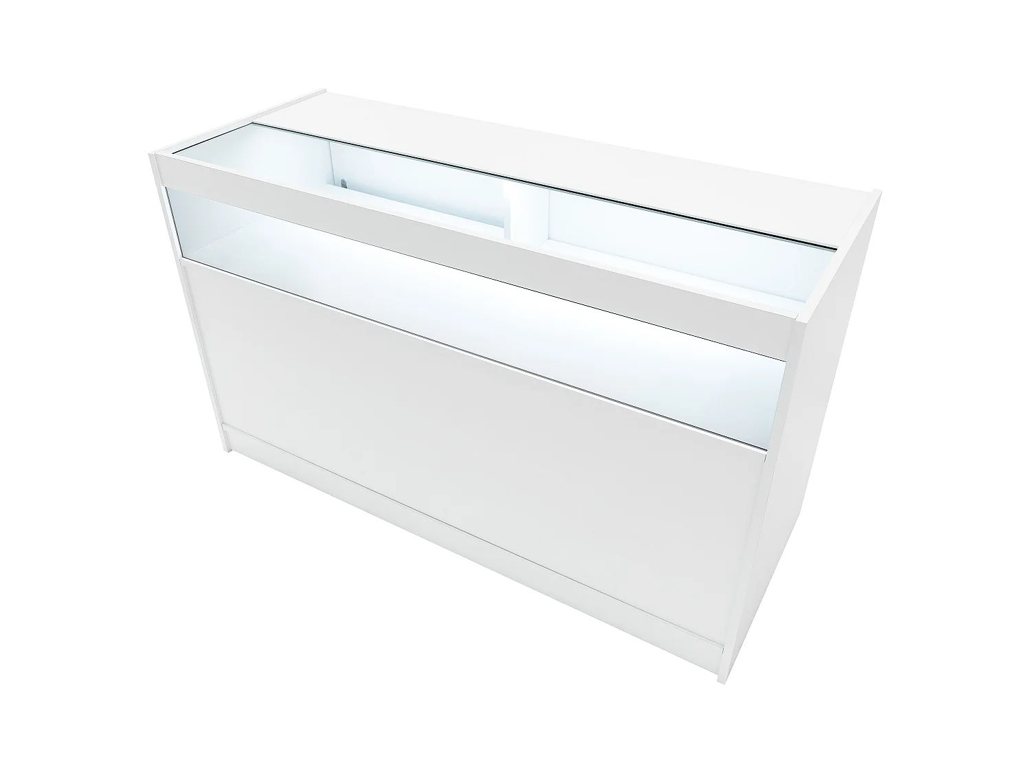 Luna LED Verkaufstheken-Set CM60 + B1500 (2 Stück)+ TB60 – Weiß