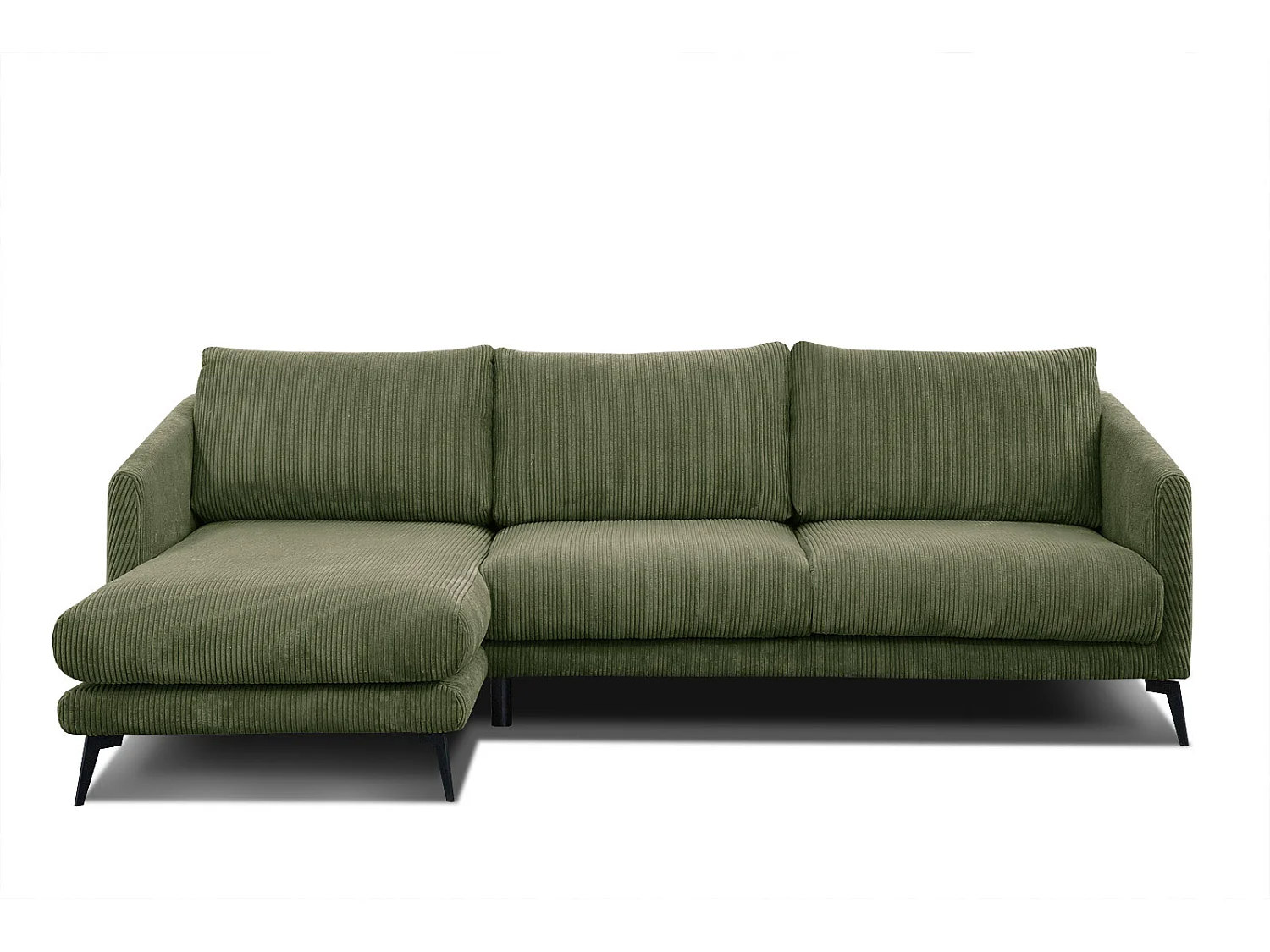 Ecksofa 4-Sitzer links VILT, olive