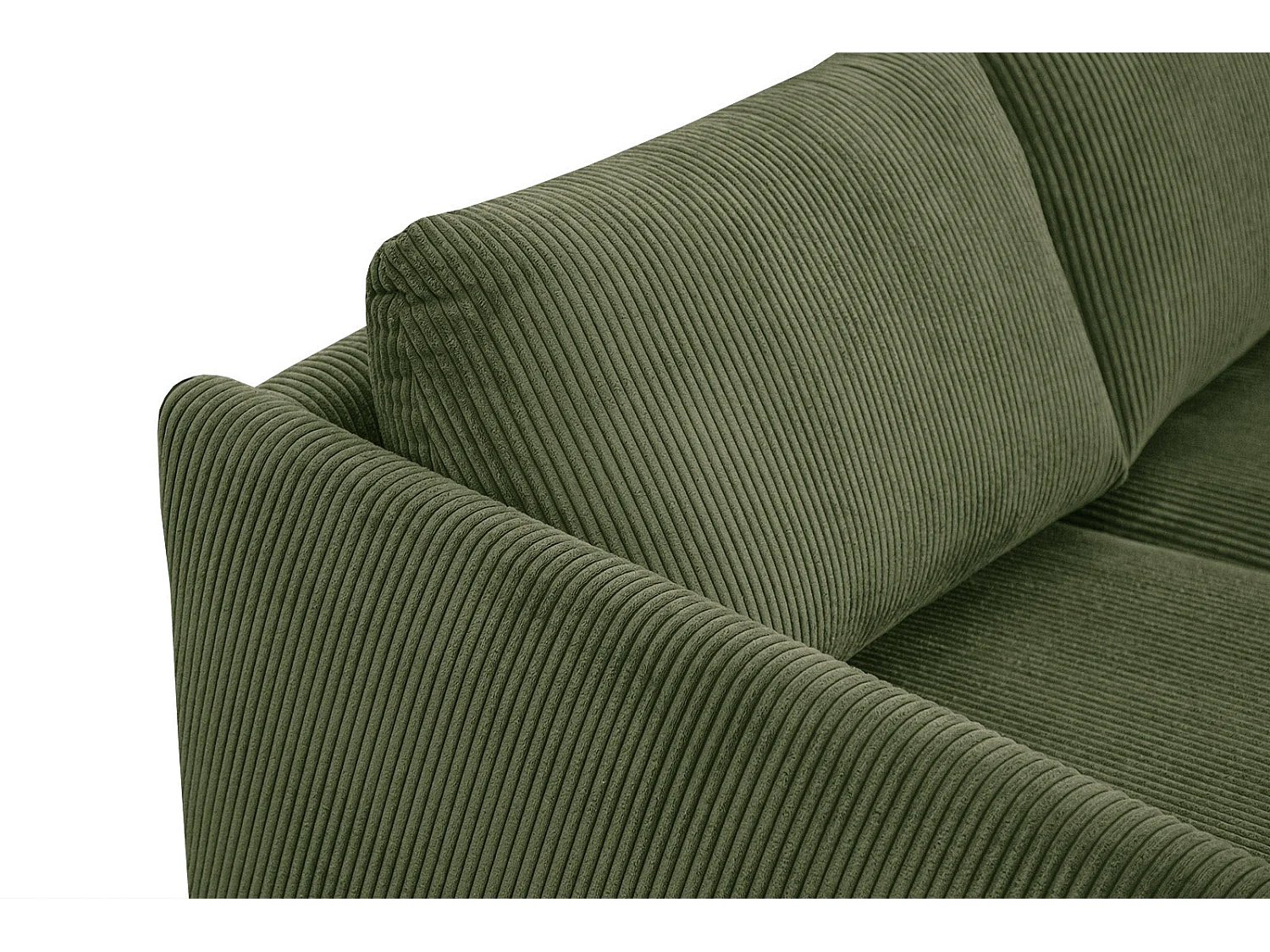 Ecksofa 4-Sitzer links VILT, olive