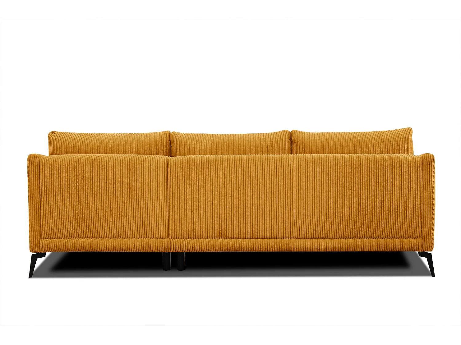 CANAPÉ D'ANGLE VILT 4 places, tissu jaune foncé