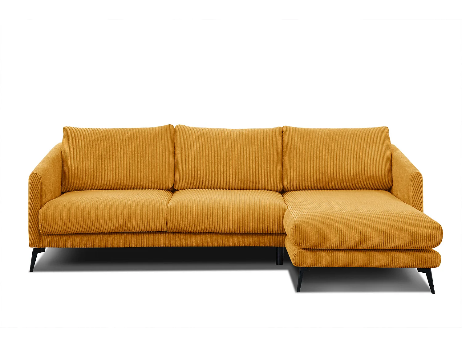 Ecksofa 4-Sitzer rechts VILT, safran