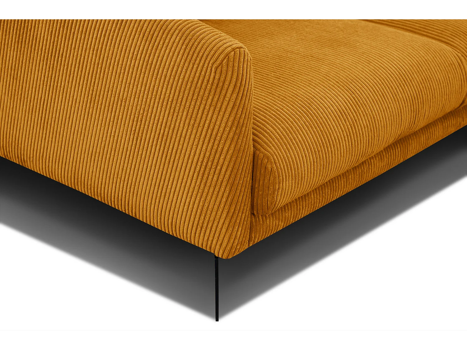 Ecksofa 4-Sitzer rechts VILT, safran