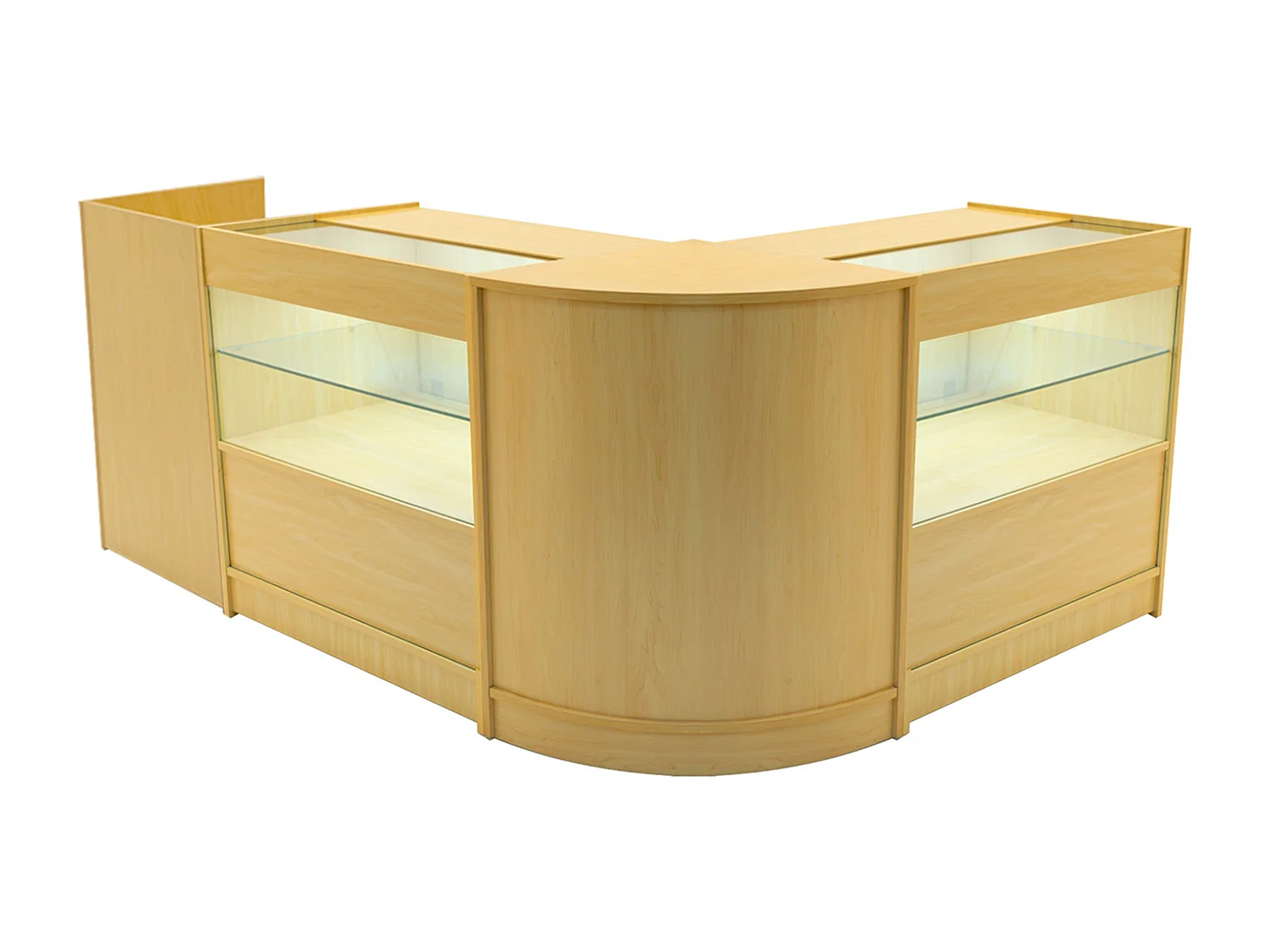Set Mostradores Comerciales con Luz LED "PHOENIX"  CM60 + 2xC900 + TB60 – Arce