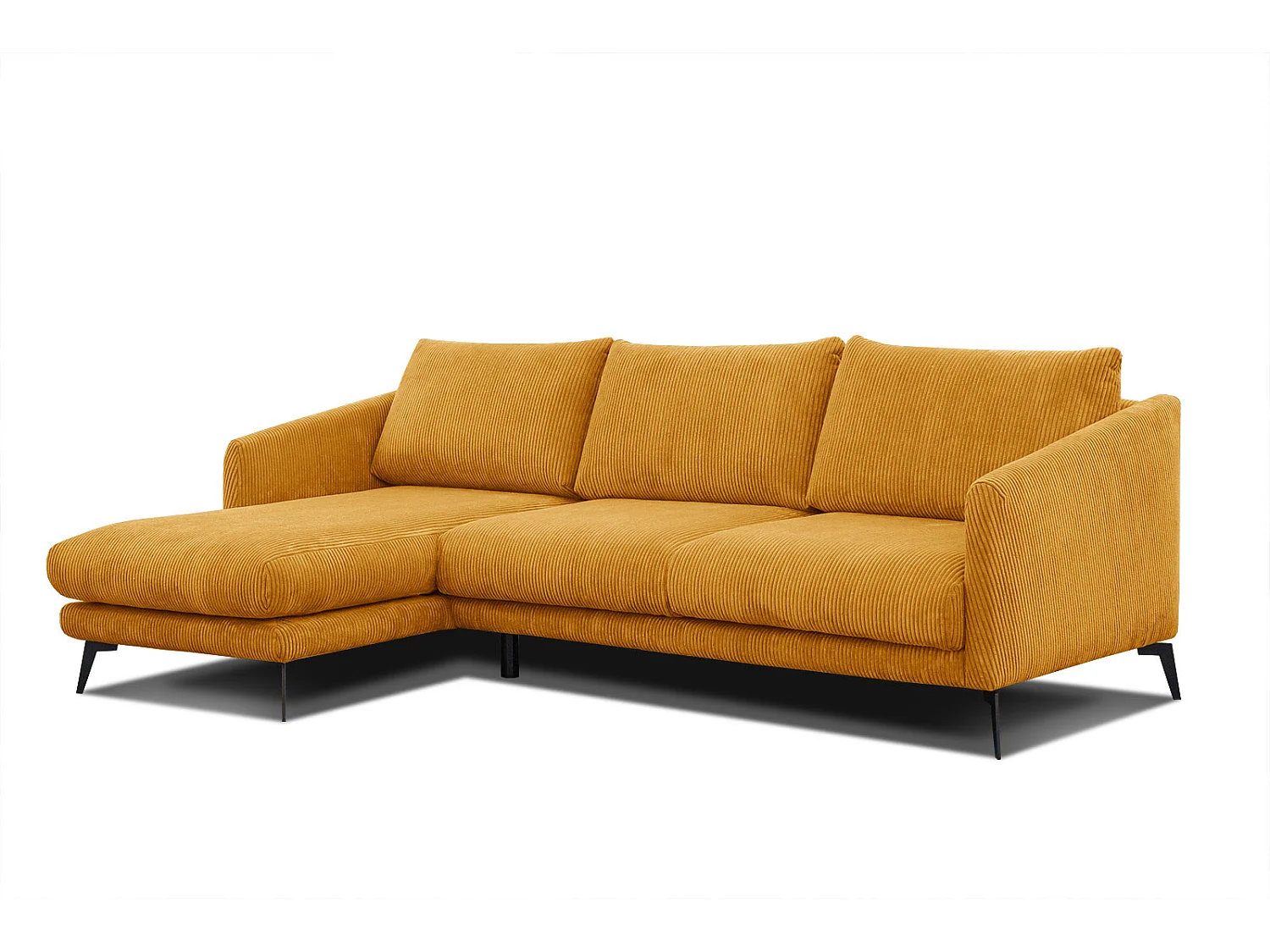 Ecksofa 4-Sitzer links VILT, safran