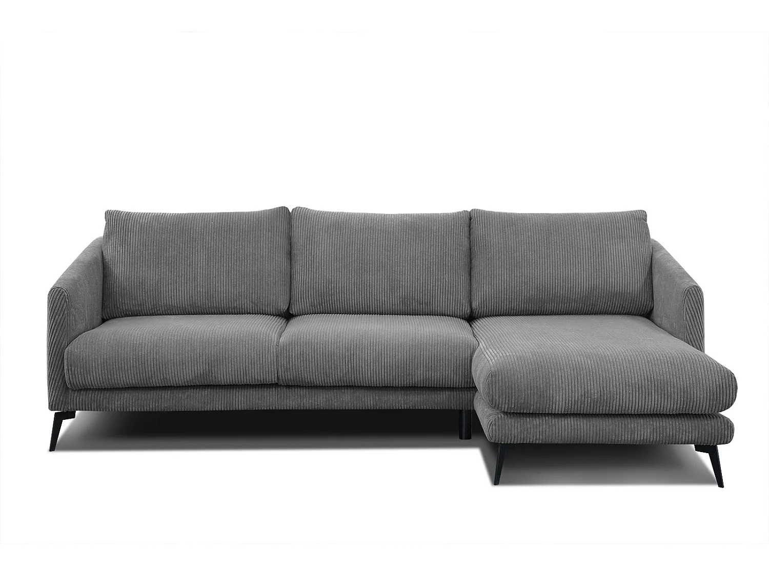 Ecksofa 4-Sitzer rechts VILT, dunkelgrau