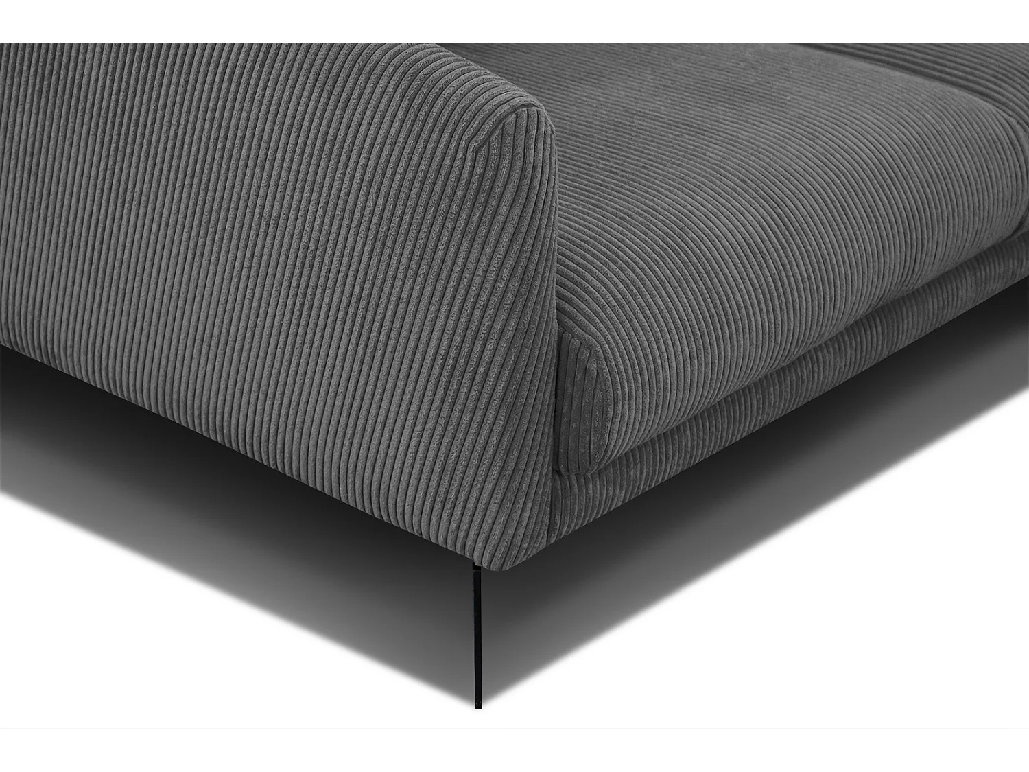 Ecksofa 4-Sitzer rechts VILT, dunkelgrau