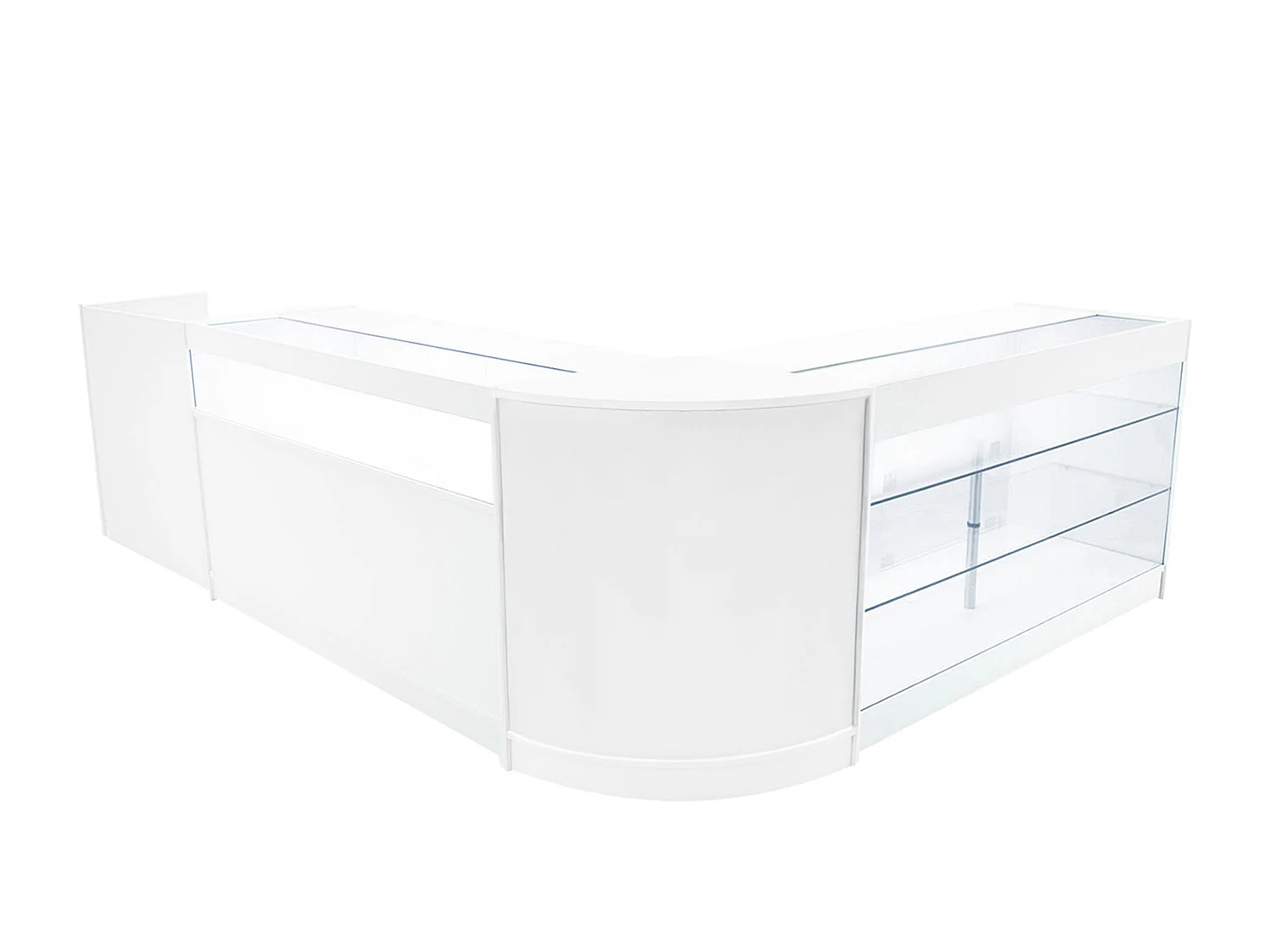 Polaris LED Verkaufstheken-Set CM60 + B1500 + K1500 + TB60 – Weiß