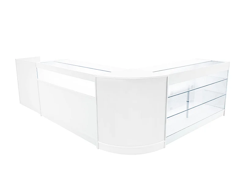 Polaris LED Verkaufstheken-Set CM60 + B1500 + K1500 + TB60 – Weiß