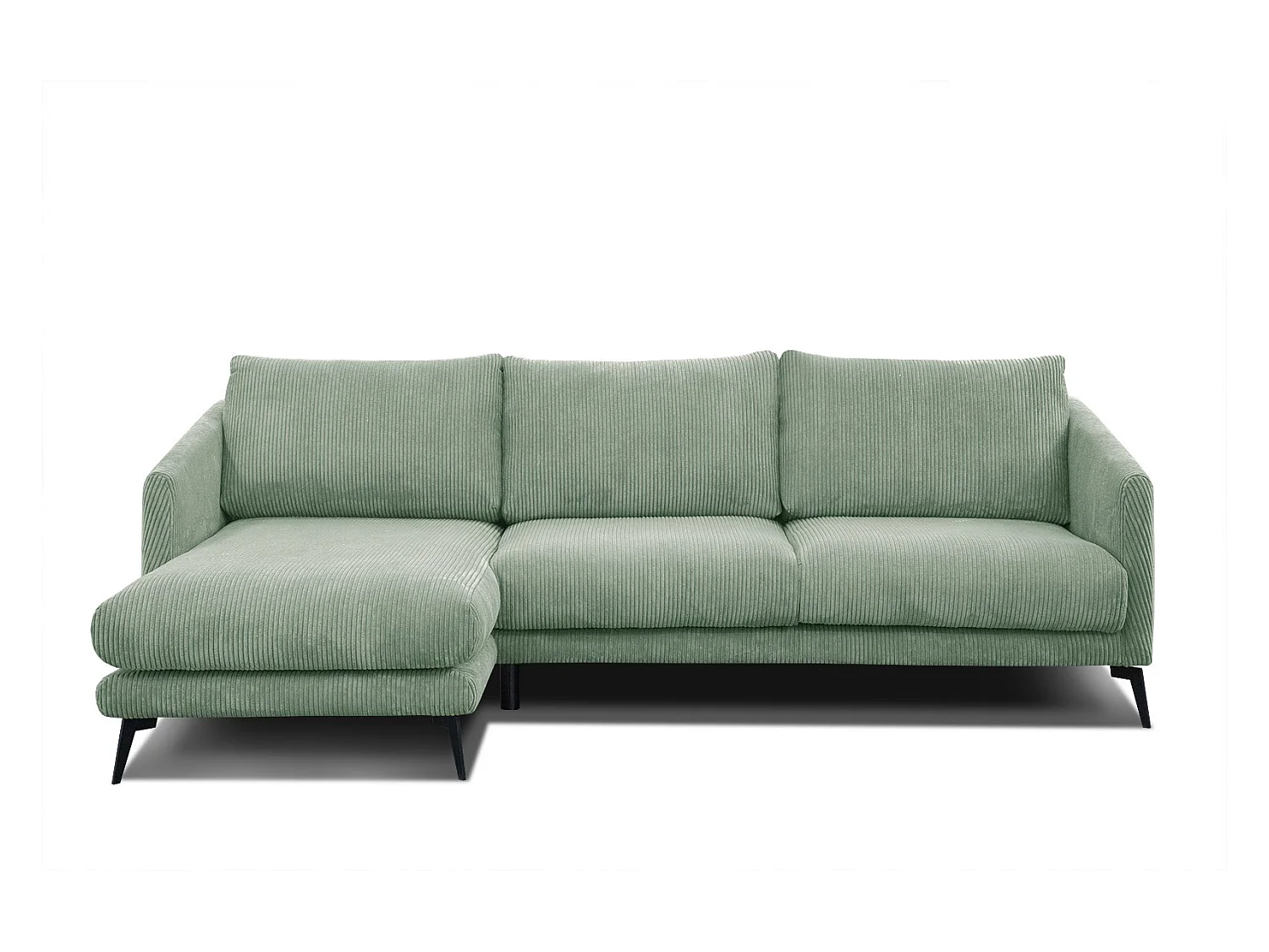 CANAPÉ D'ANGLE VILT 4 places, tissu sauge