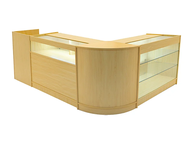 Polaris LED Winkel Toonbank Set K1200, B1200, TB60 & CM60 - Esdoorn