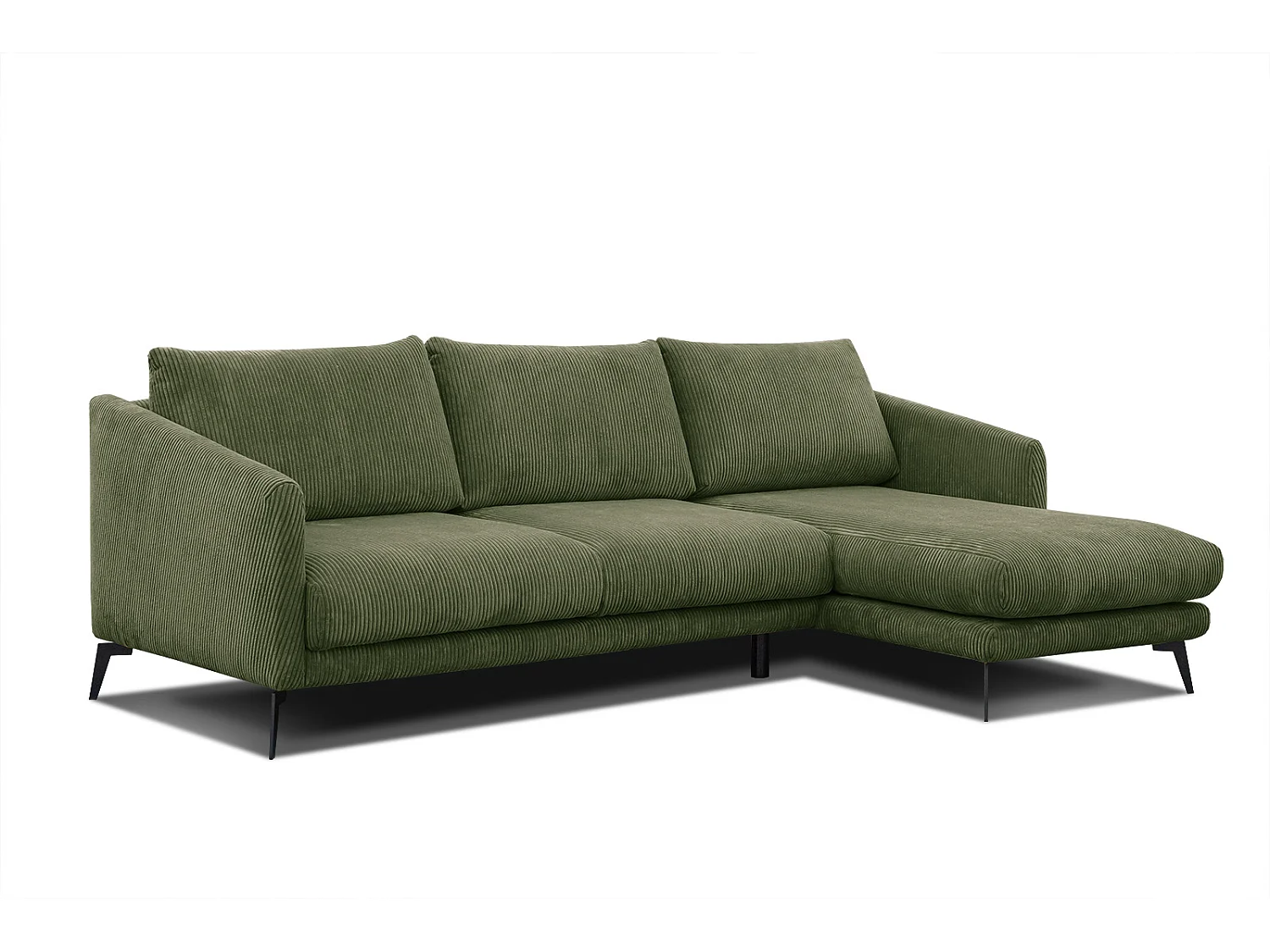 Ecksofa 4-Sitzer rechts VILT, olive