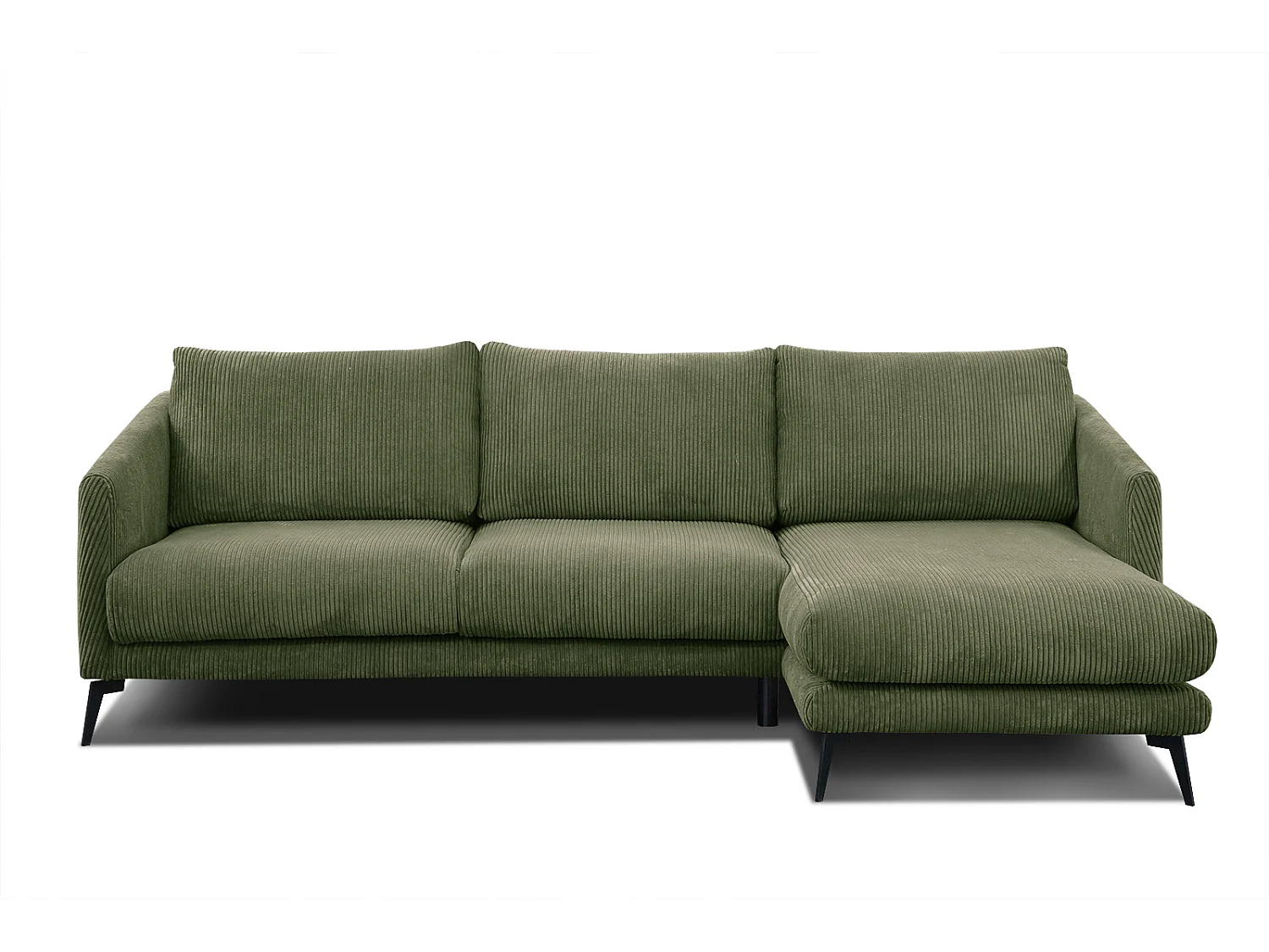 Ecksofa 4-Sitzer rechts VILT, olive