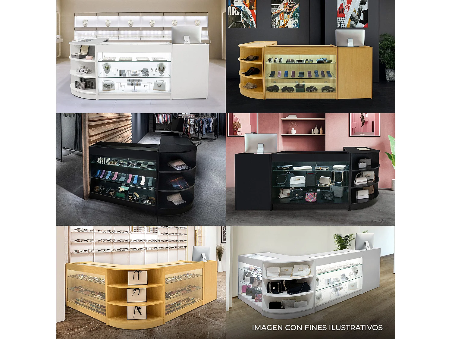 Phoenix LED Winkel Toonbank Set CM60, TB60 & 2 x C1500 - Zwart