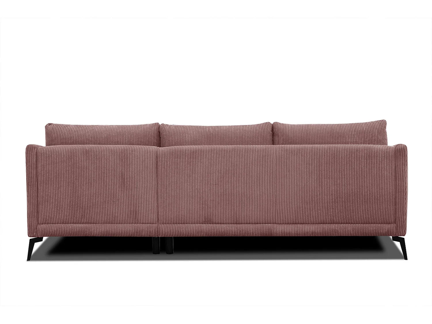 CANAPÉ D'ANGLE VILT 4 places, tissu rose