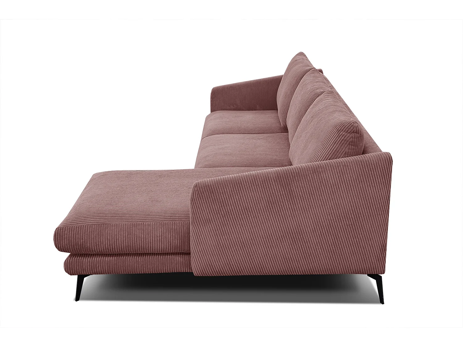 Ecksofa 4-Sitzer rechts VILT, altrosa